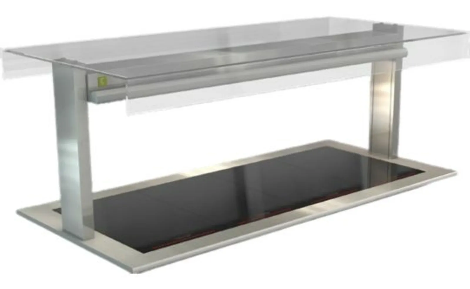 Cossiga LSCM4-FT - Linear Ceramic Heated Glass - Flat Top Sneeze Guard 1485mm