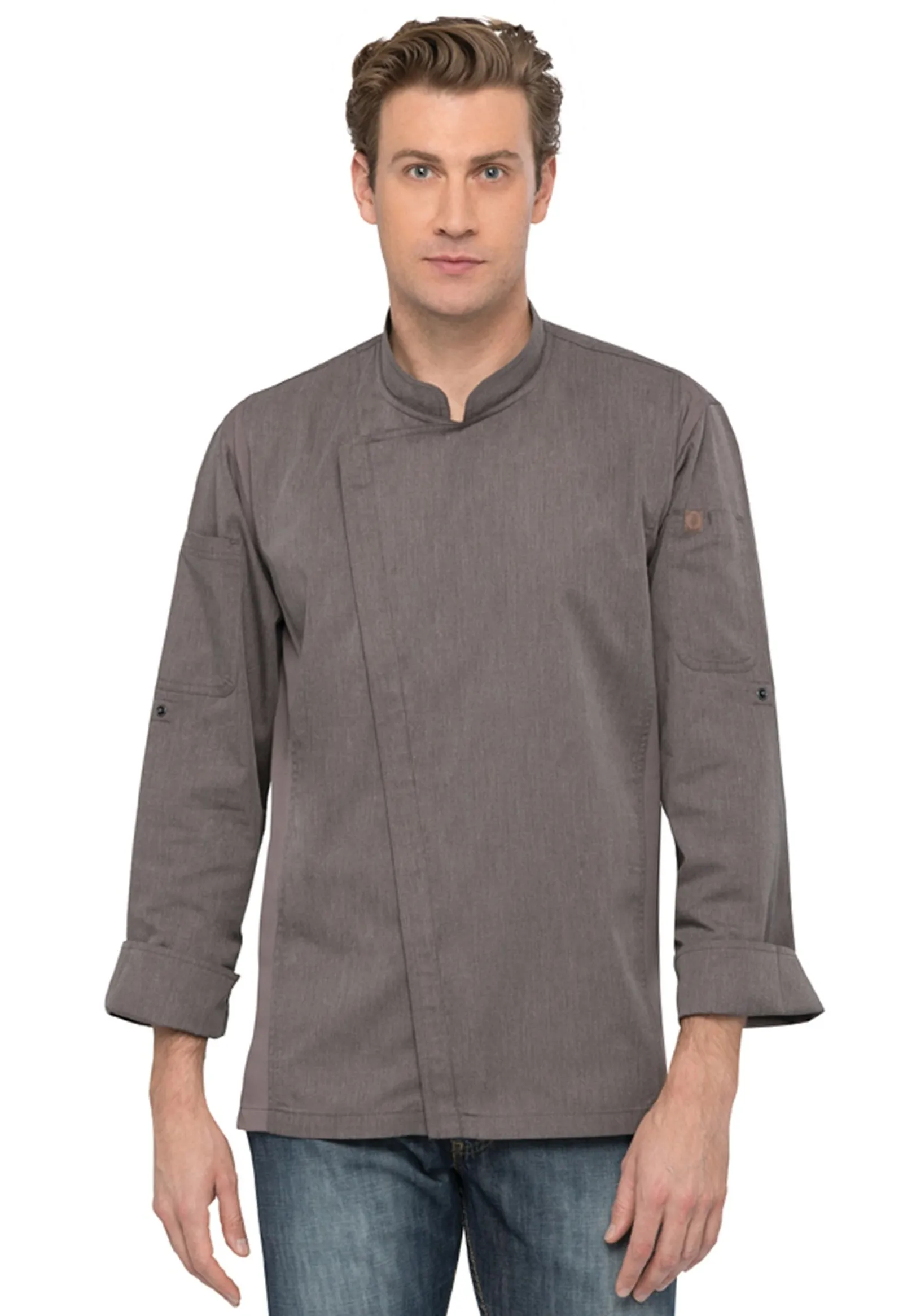 Chef Works BCLZ008 Hartford Mens Zipper Chef Jacket