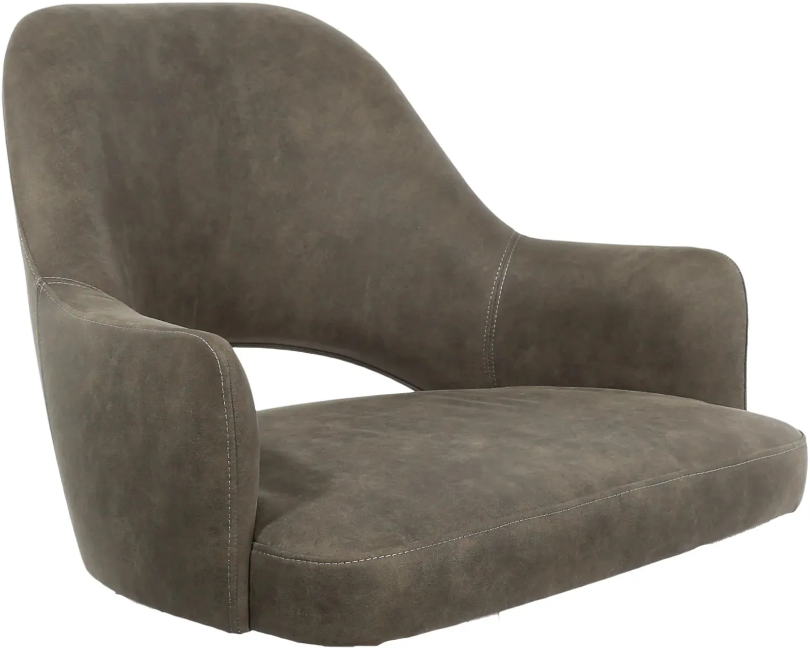 Durafurn BonBon Armchair - Metal Black Legs with Brass Tips