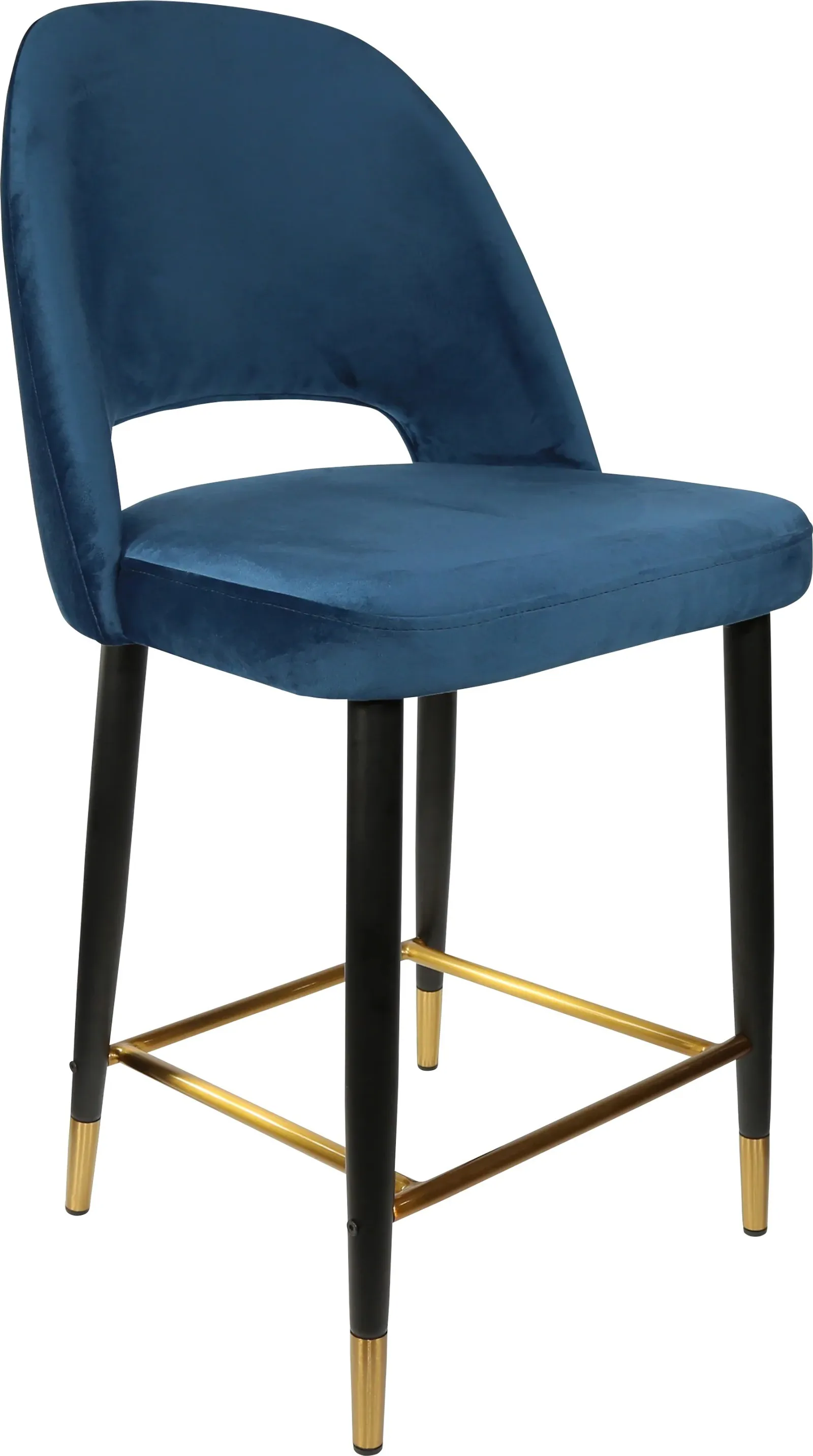 Durafurn Semifreddo Counter Stool with Black Metal 650h Legs