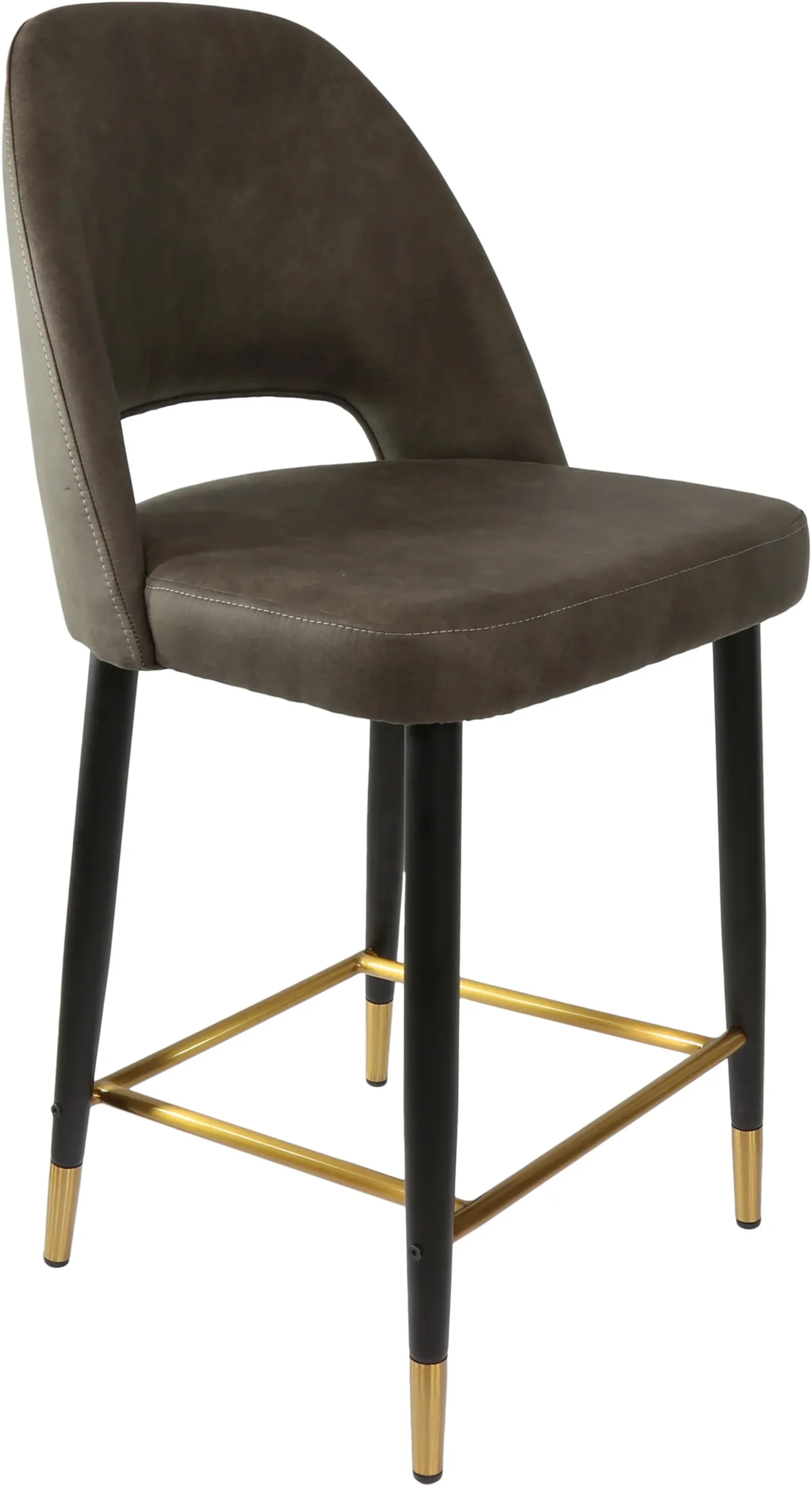 Durafurn Semifreddo Counter Stool with Black Metal 650h Legs