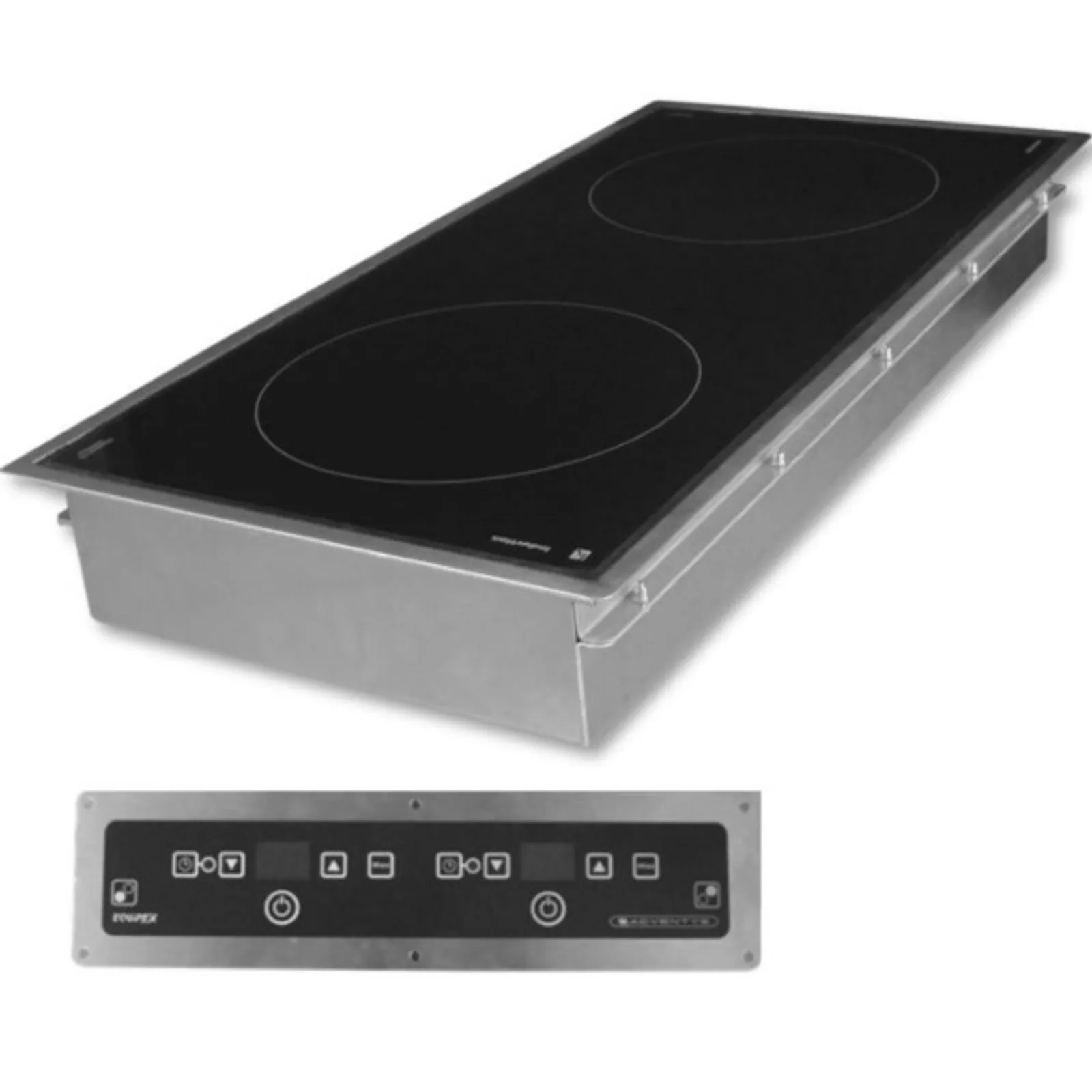 Adventys Pro GL2-6000DIR - Induction Drop In Geoline 2-Zone Remote Controls