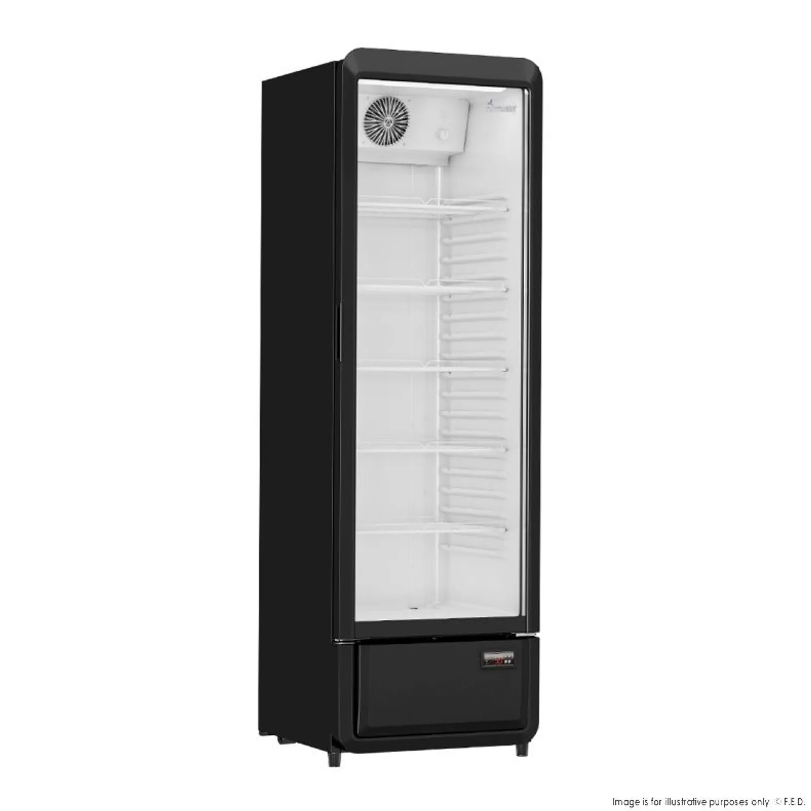 Thermaster SDC-258B - Upright Glass Door Beverage Fridge