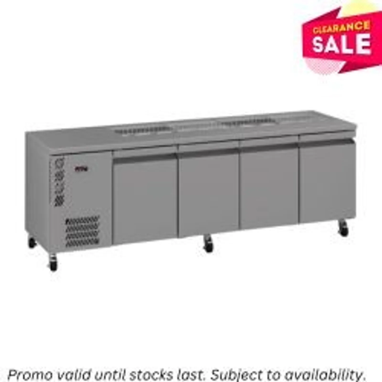 Williams HO4USSBA Opal BA - 4 Solid Door Counter Fridge, Blown Airwell - Aged Stock