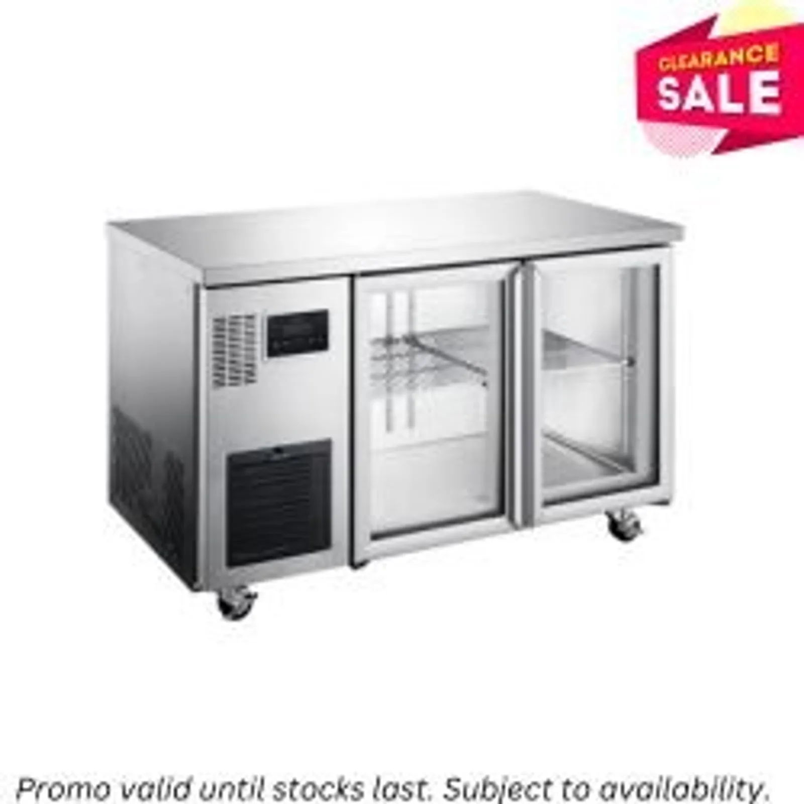 Williams HTU2GS Topaz - 2 Glass Door Undercounter Fridge - Aged Stock (2)