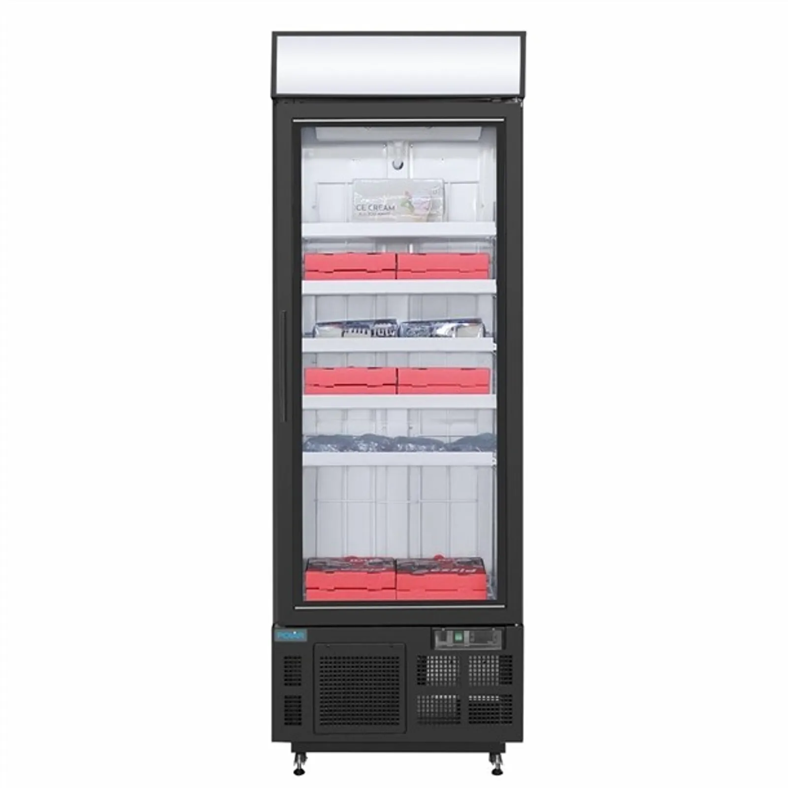 Polar GH428-A - G-Series Upright Display Freezer 412Ltr Black