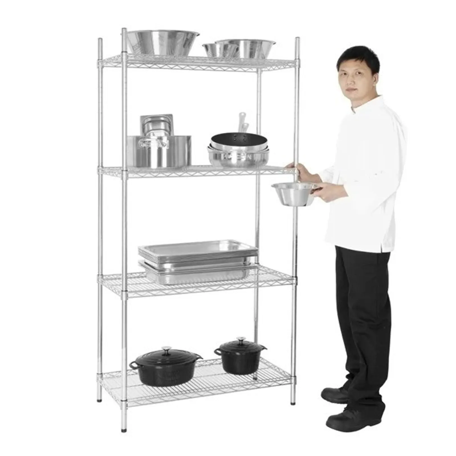 Vogue L927 - 4 Tier Wire Shelving Kit - 910x460mm