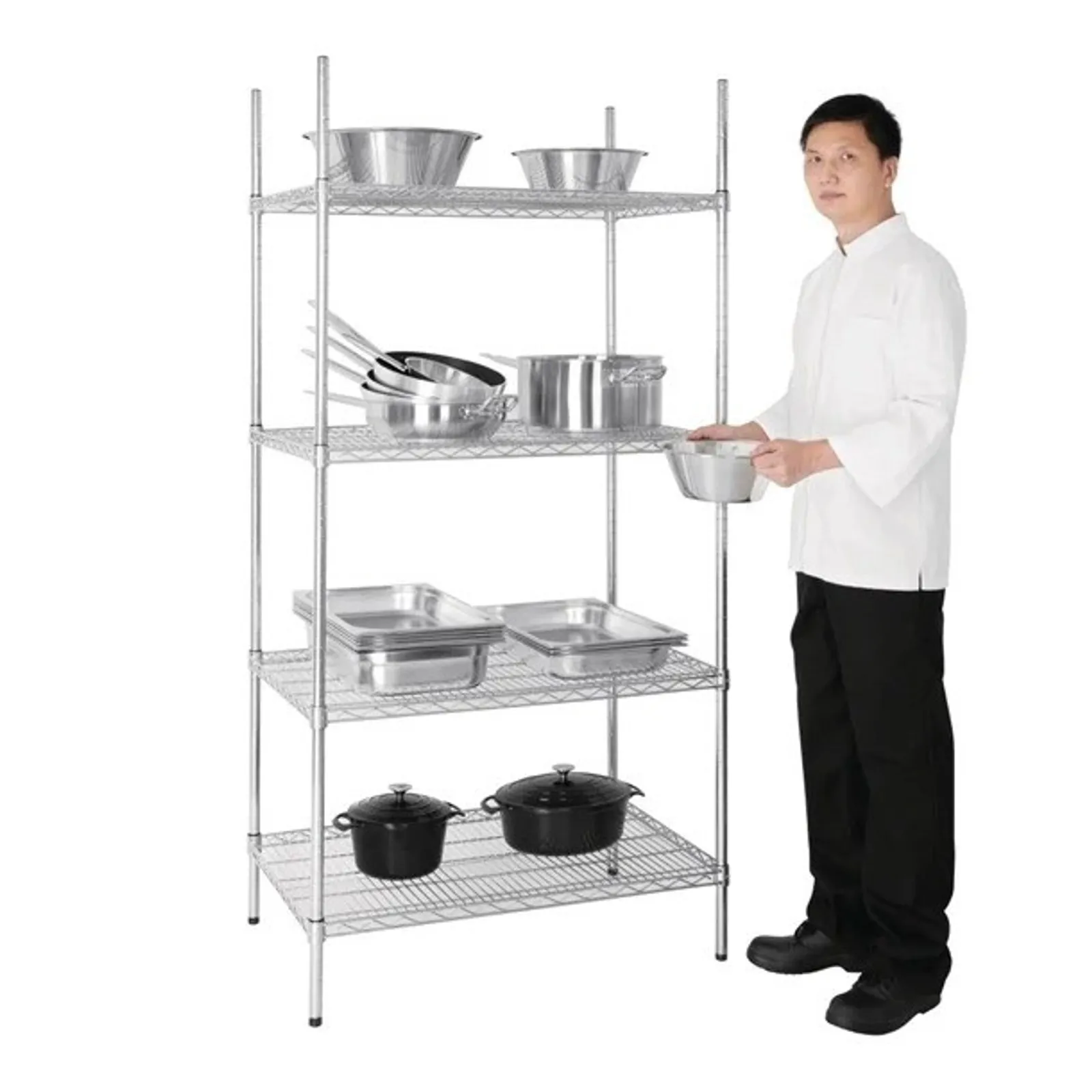 Vogue U256 - 4 Tier Wire Shelving Kit 915x610mm