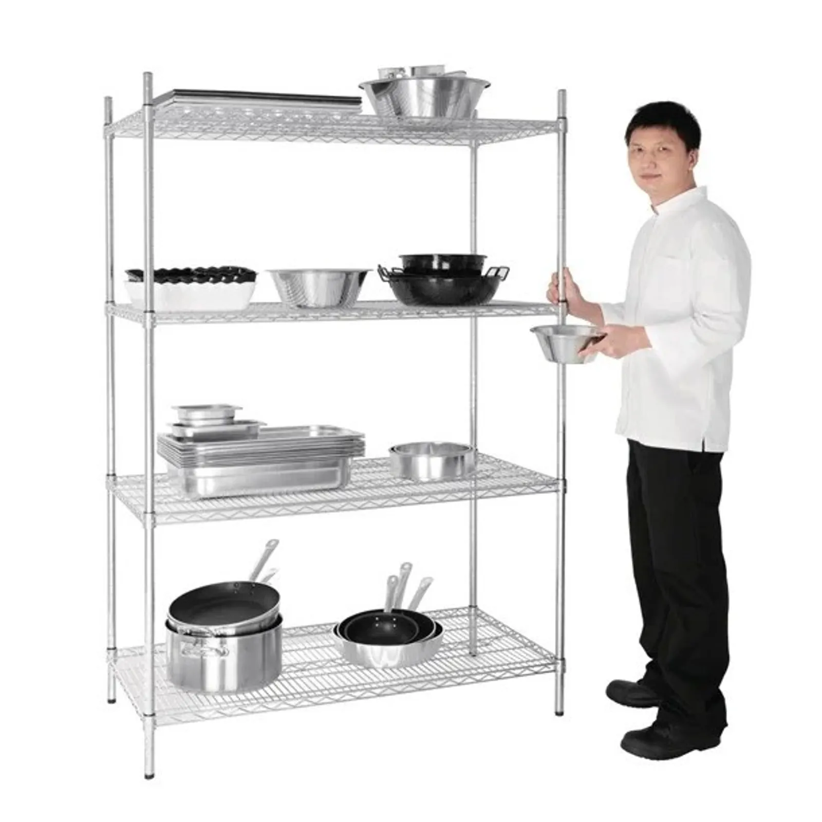 Vogue U257 - 4 Tier Wire Shelving Kit 1220x610mm