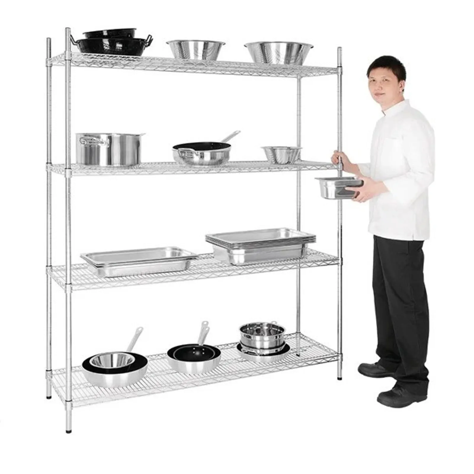 Vogue L929 - 4 Tier Wire Shelving Kit -1525x460mm