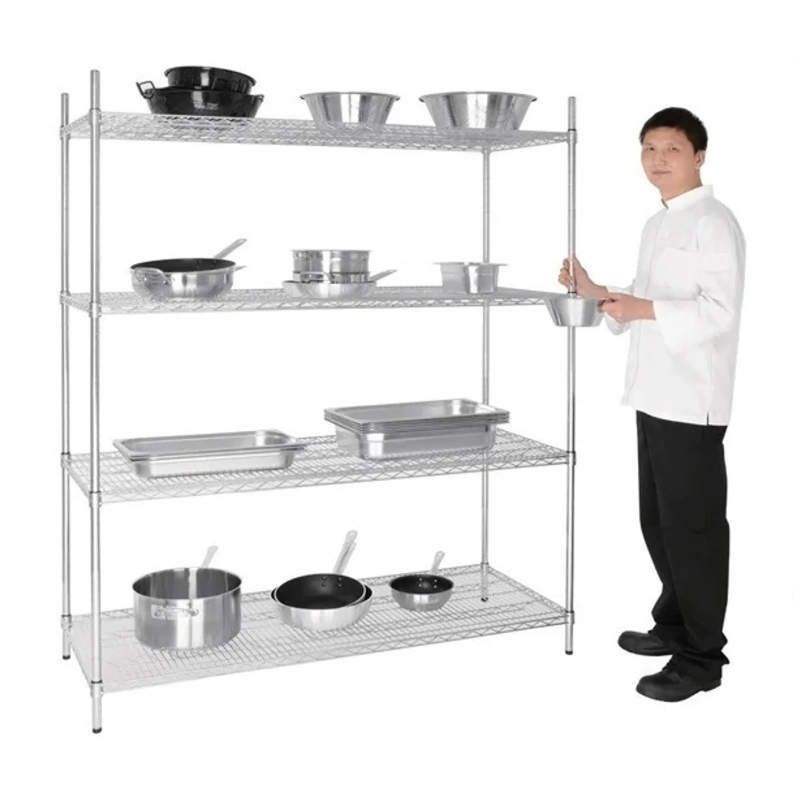 Vogue U258 - 4 Tier Wire Shelving Kit 1525x610mm