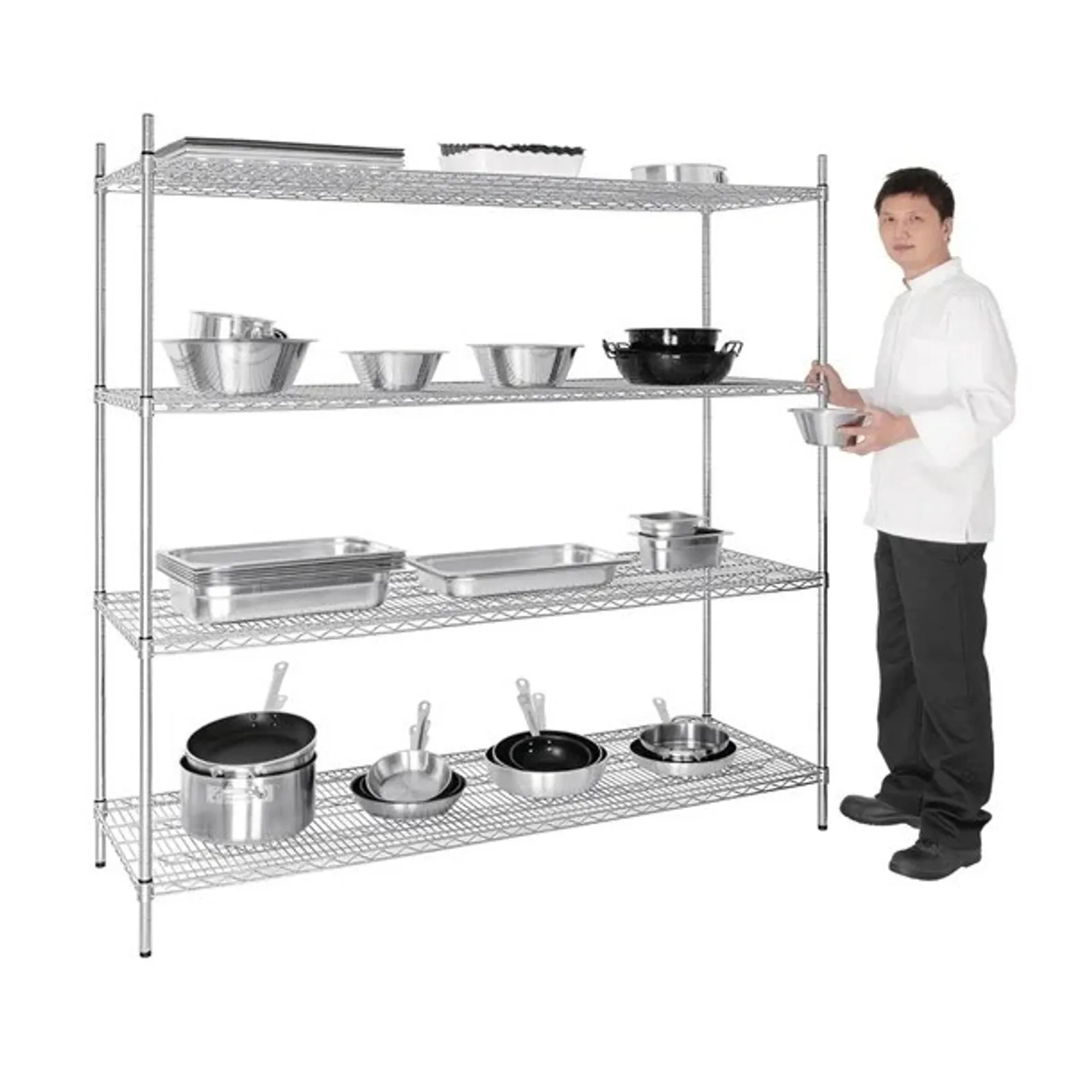 Vogue U259 - 4 Tier Wire Shelving Kit 1830x610mm
