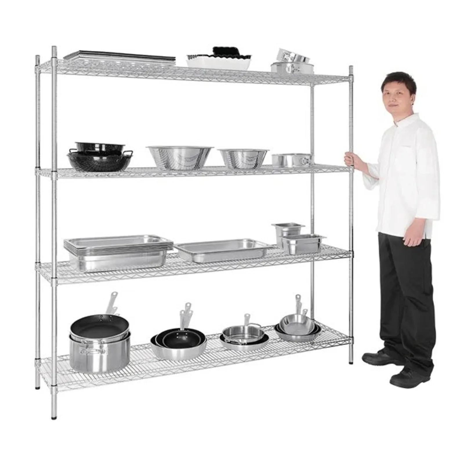 Vogue L939 - 4 Tier Wire Shelving Kit - 1830x460mm