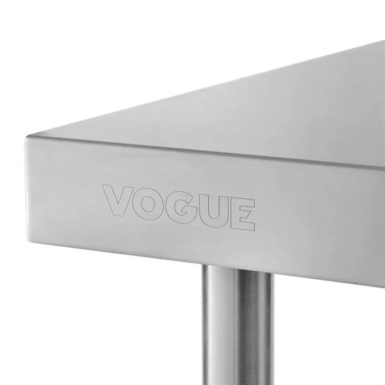Vogue T380 - Stainless Steel Prep Table with Splashback 900mm