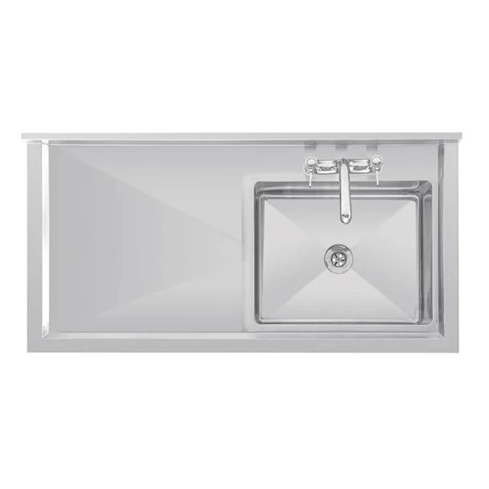Vogue HC903 - Single Bowl Sink R/H Drainer - 1200mm 90mm Drain