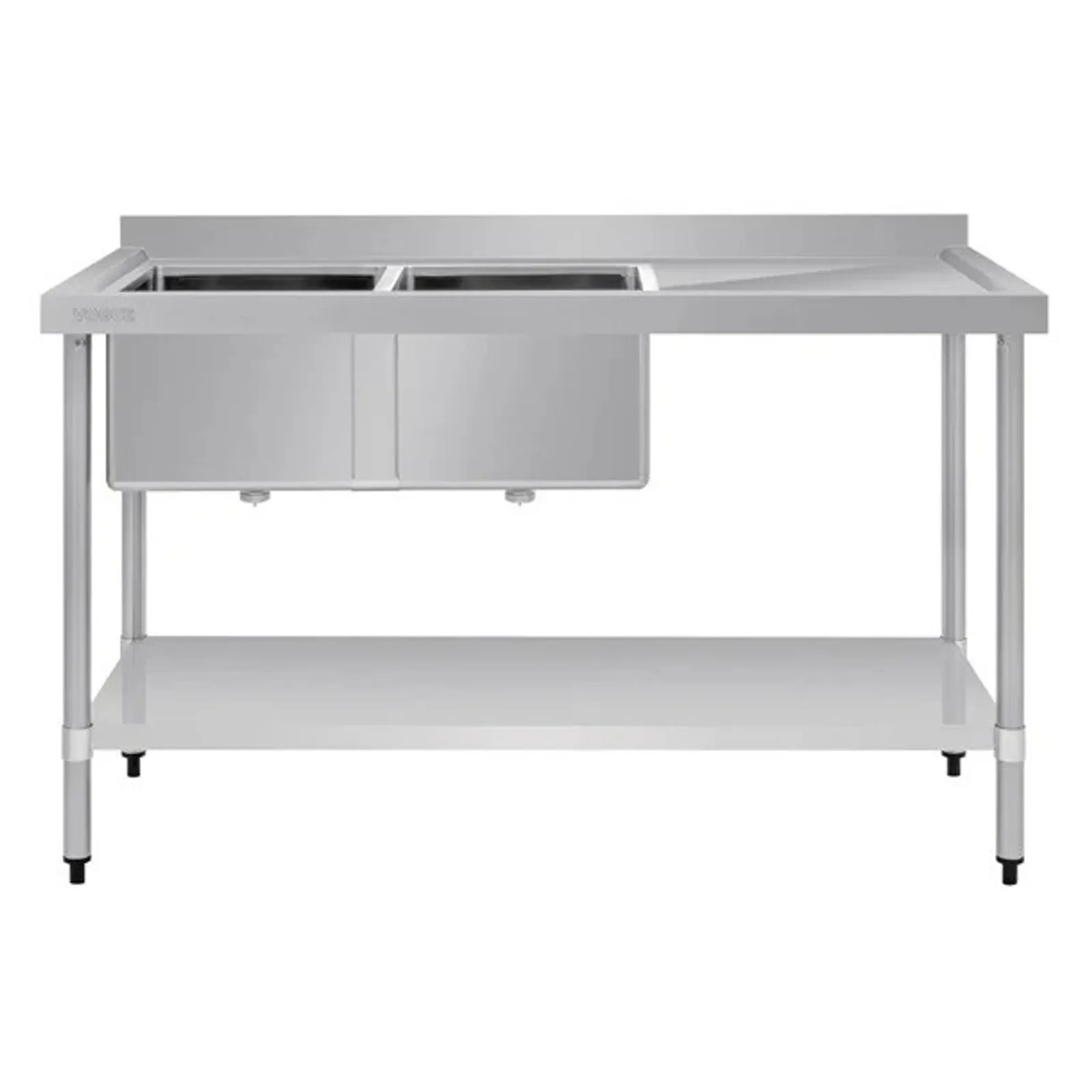 Vogue HC904 - Double Bowl Sink R/H Drainer - 1500mm 90mm Drain