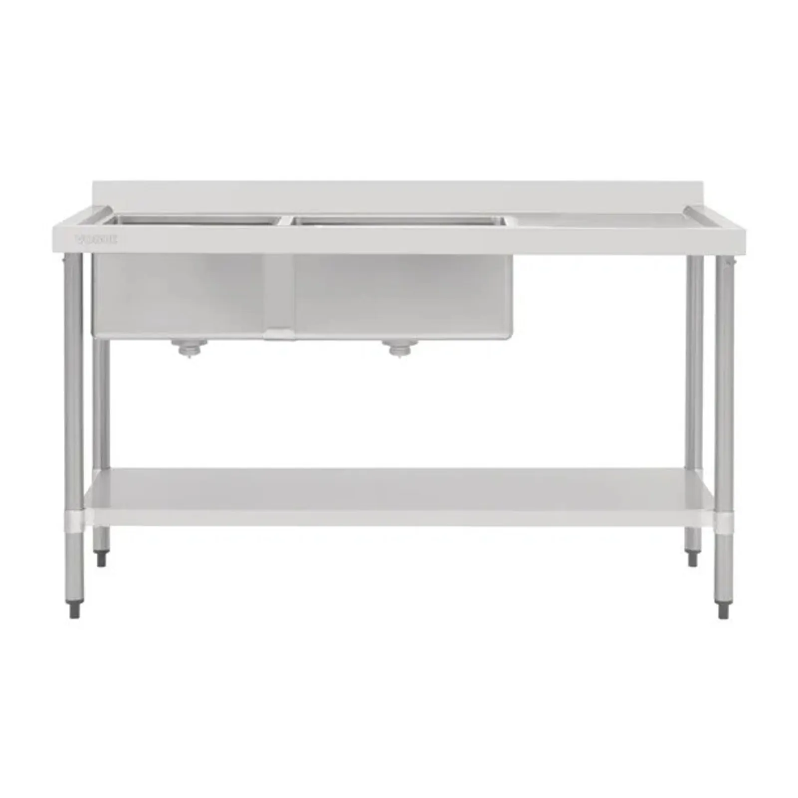 Vogue HC907 - Double Bowl Sink R/H Drainer - 1800mm 90mm Drain