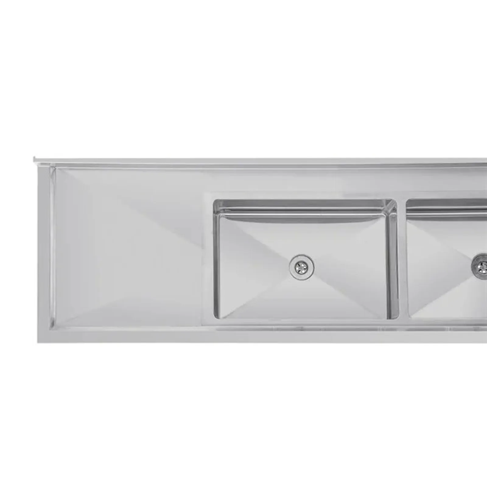 Vogue HC909 - Double Bowl Sink Double Drainer - 2400mm 90mm Drain
