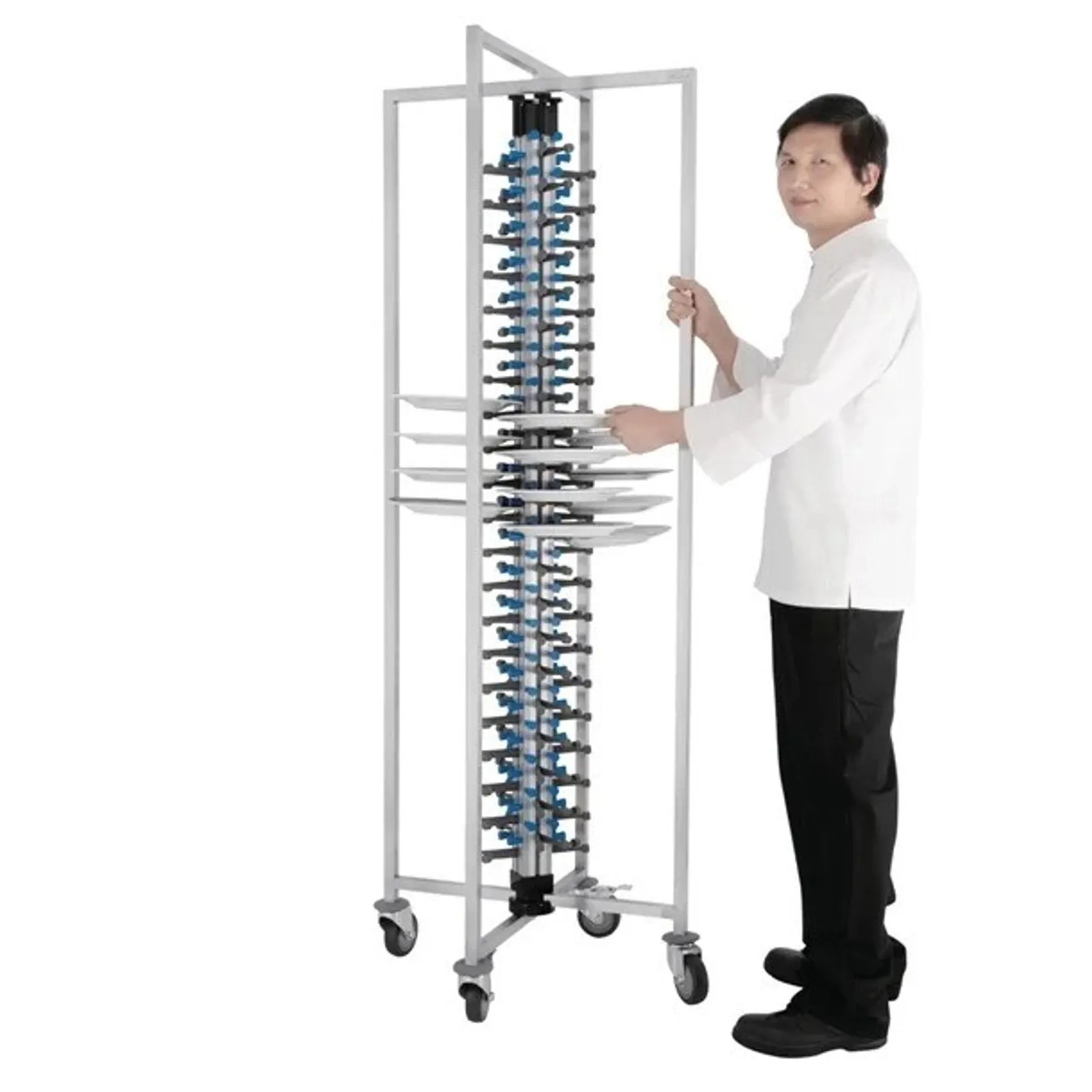Vogue GK978 - Mobile Plate Rack 84 Plates