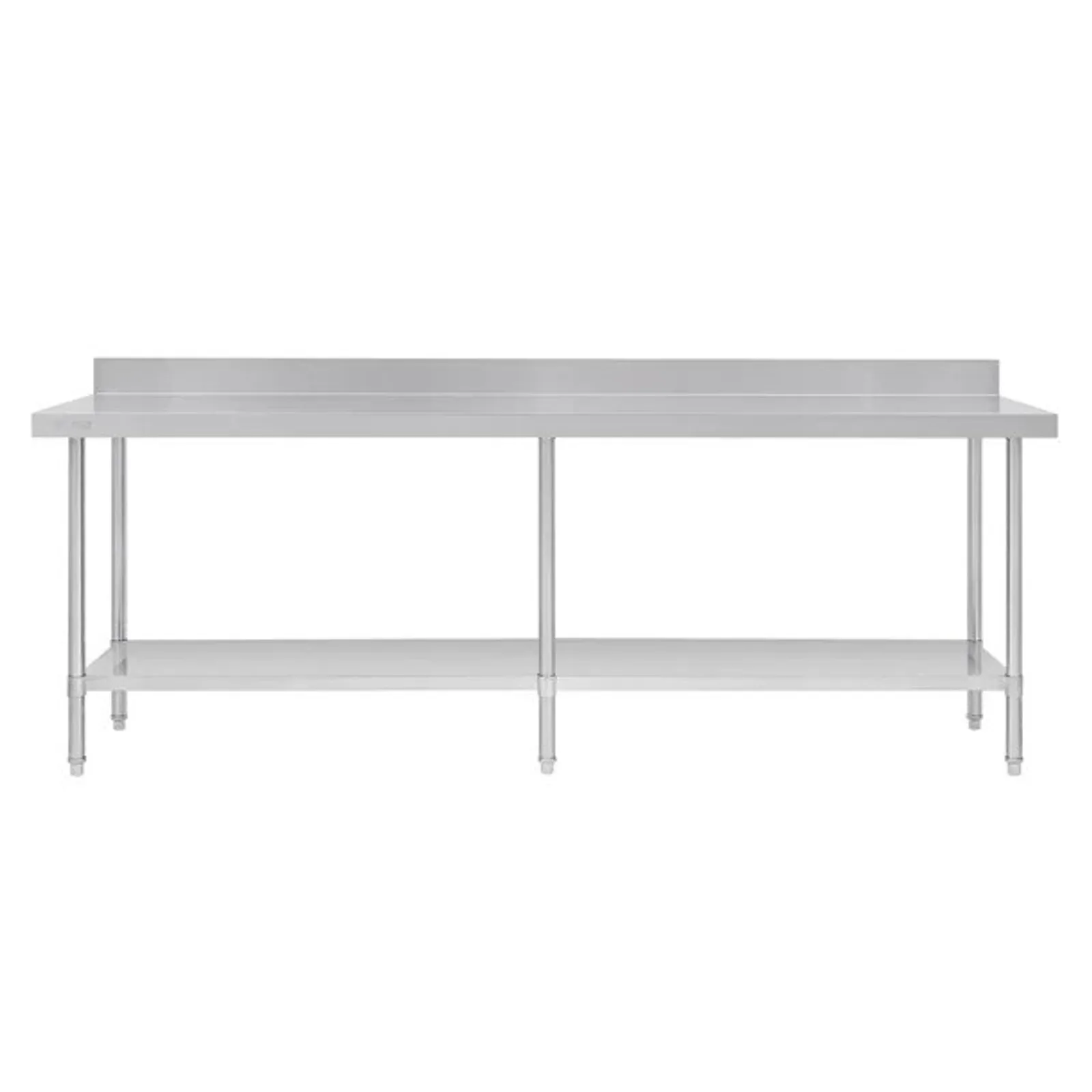 Vogue DA343 - Premium Stainless Steel Table with Splashback 2400mm