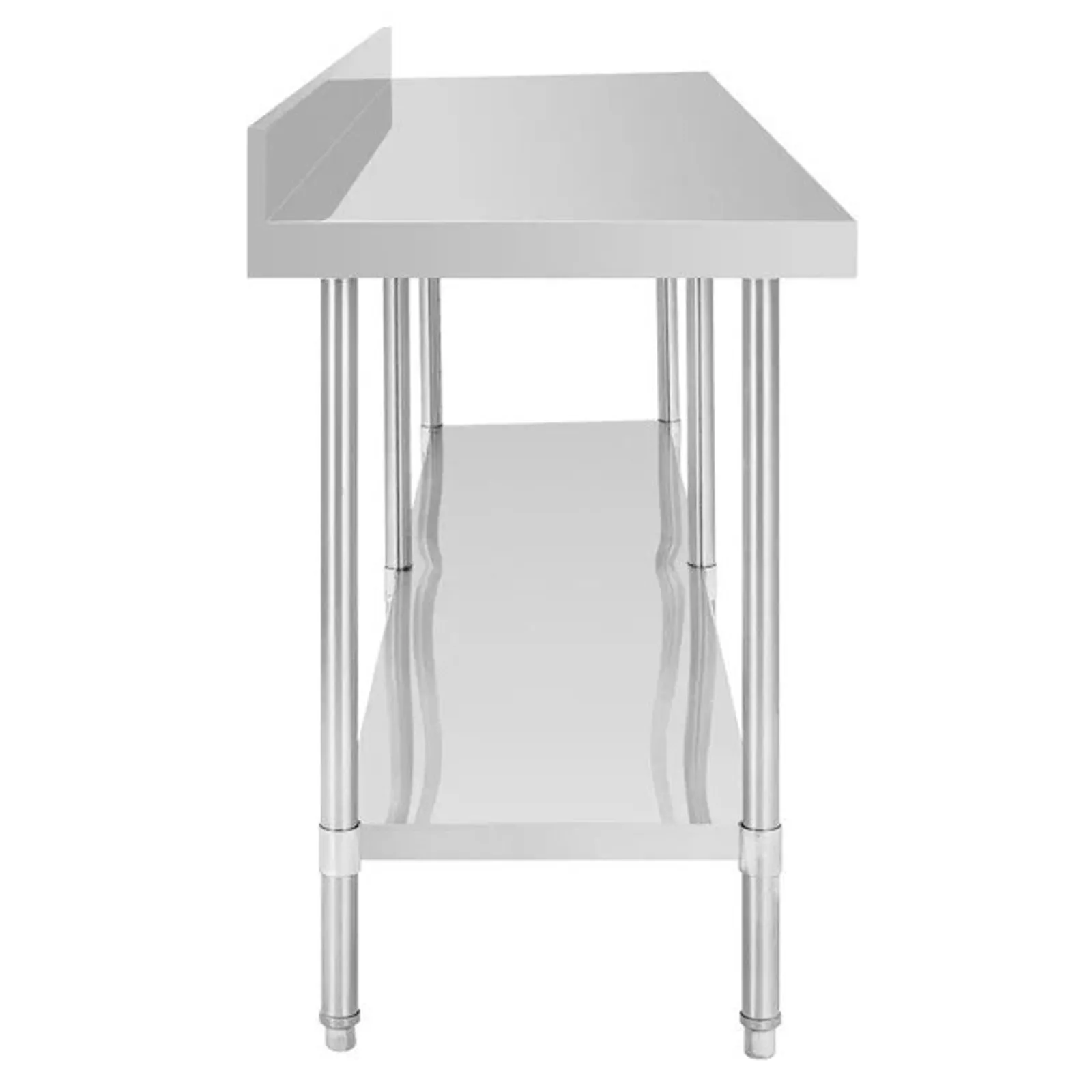 Vogue DA343 - Premium Stainless Steel Table with Splashback 2400mm