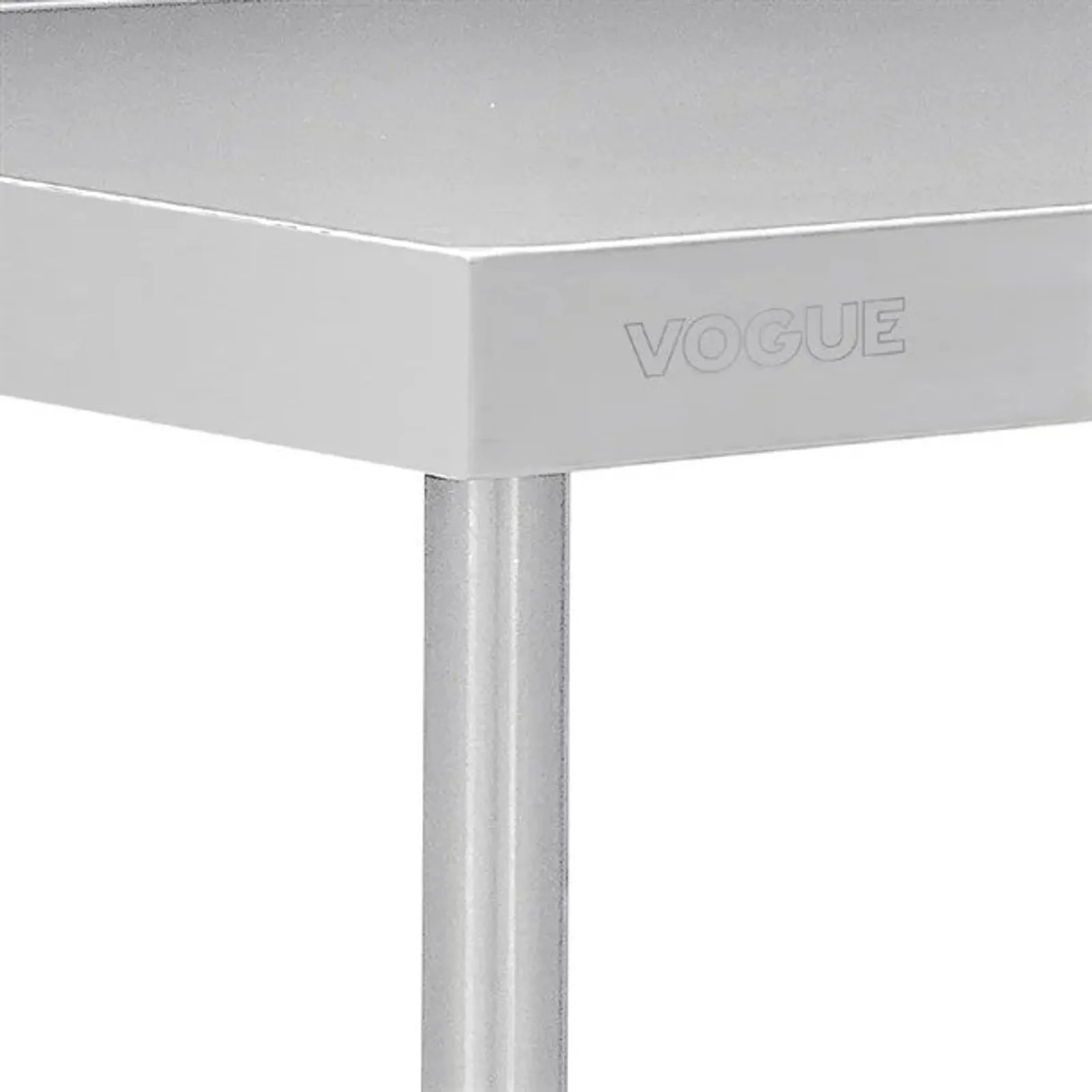 Vogue DA343 - Premium Stainless Steel Table with Splashback 2400mm
