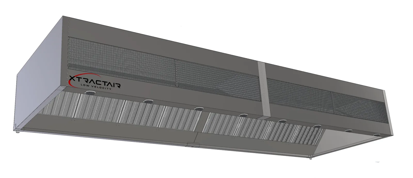 Xtractair XLV-6014 - Low Velocity Commercial Kitchen Exhaust Canopy (6000W x 1400D x 600H)