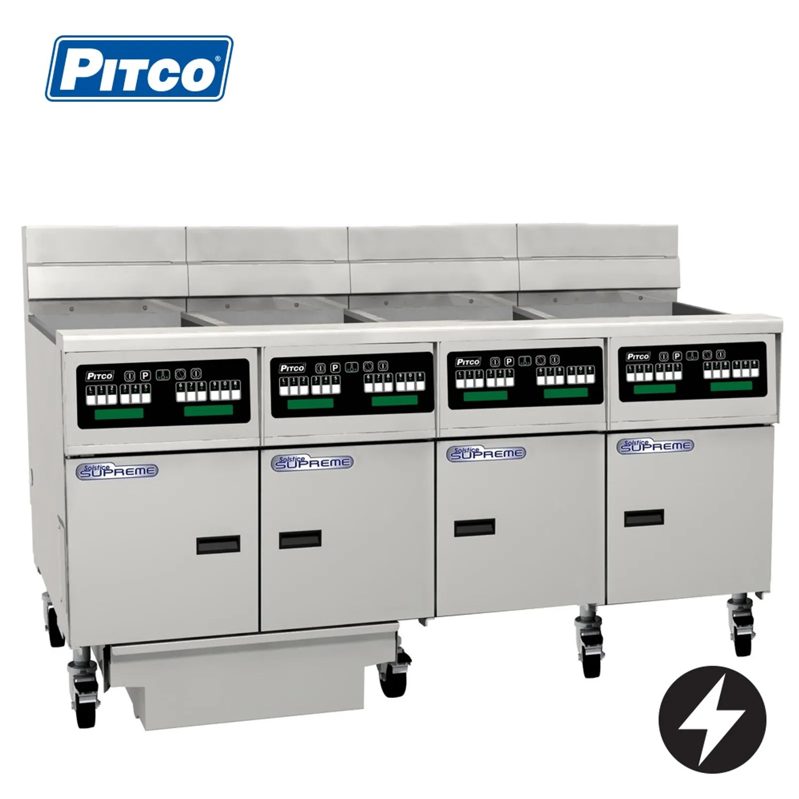Pitco SE14C-4/FD - Solstice 4 Bank Fryer, Electric