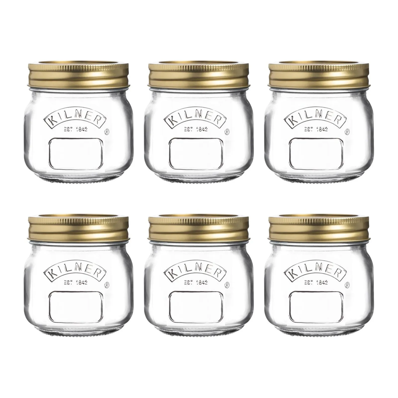 Kilner 01608 - Genuine Preserve Jar Set of 6, 250ml