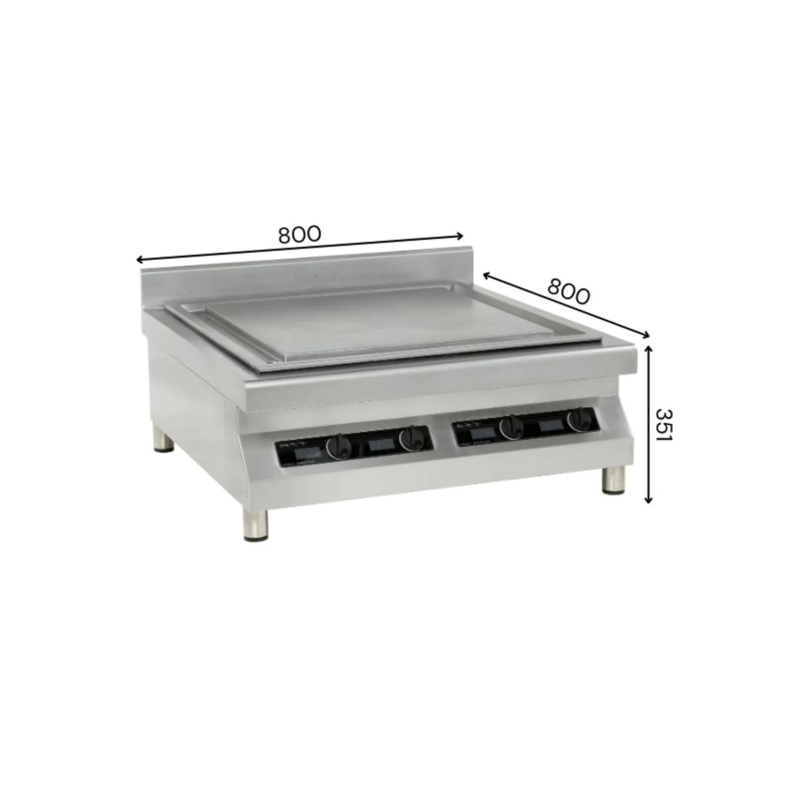 Adventys Pro MOP4I-16000 - Modular Plancha Induction 4-Zone
