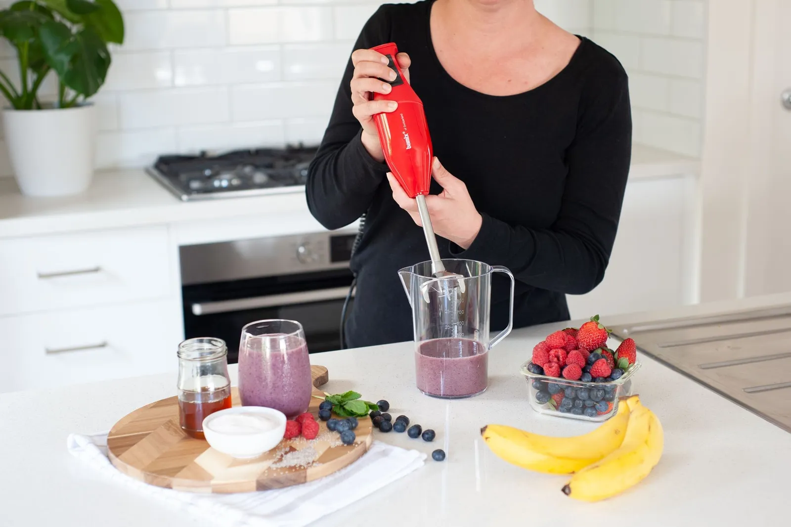 Bamix 76011 - Classic Immersion Blender 140W Red