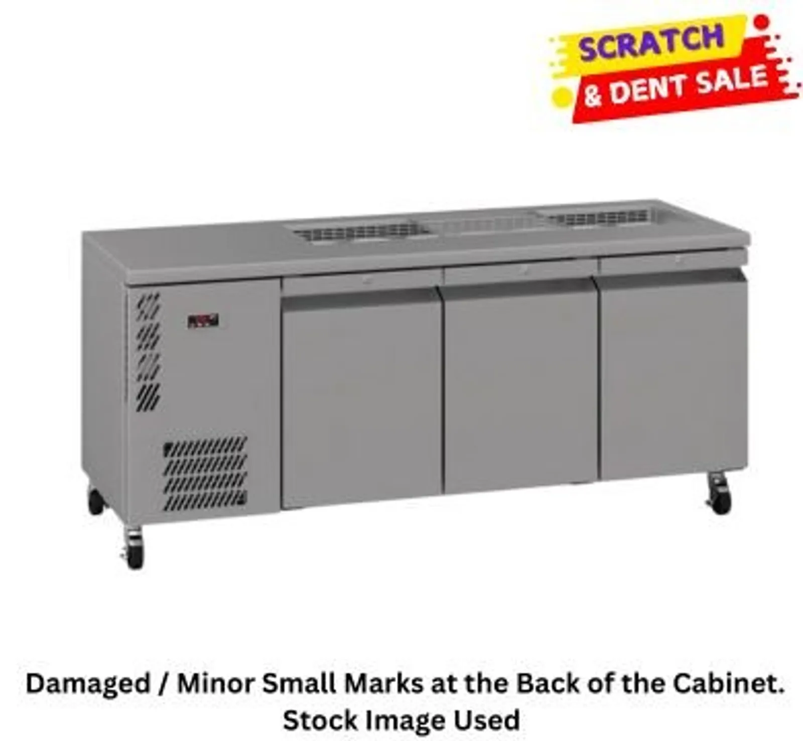 Williams HO3USSBA Opal BA - 3 Solid Door Counter Fridge, Blown Airwell - Clearance