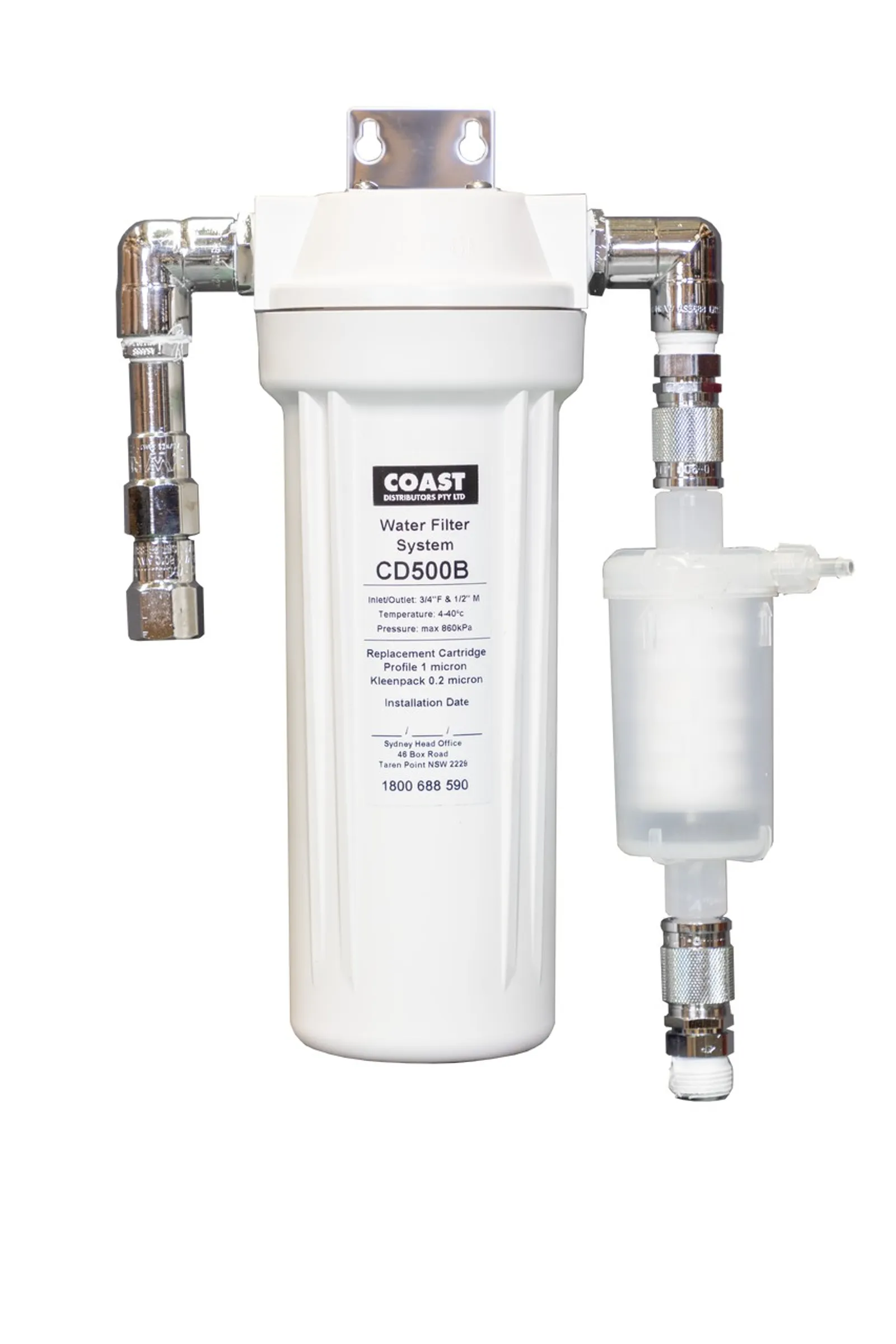 Coast CD500B - Bacterial-Retentive In-Line Water Filter System