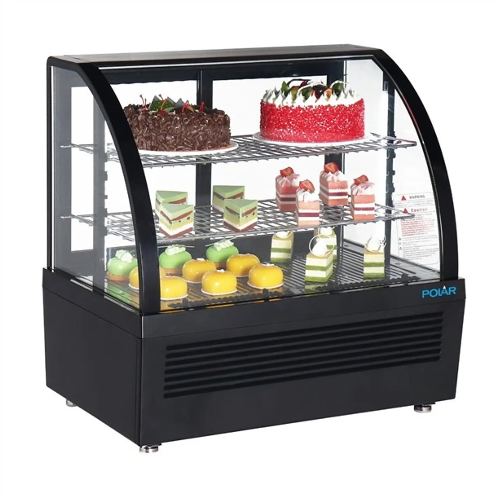 Polar CU636-A - Countertop Display Fridge 100Ltr Black