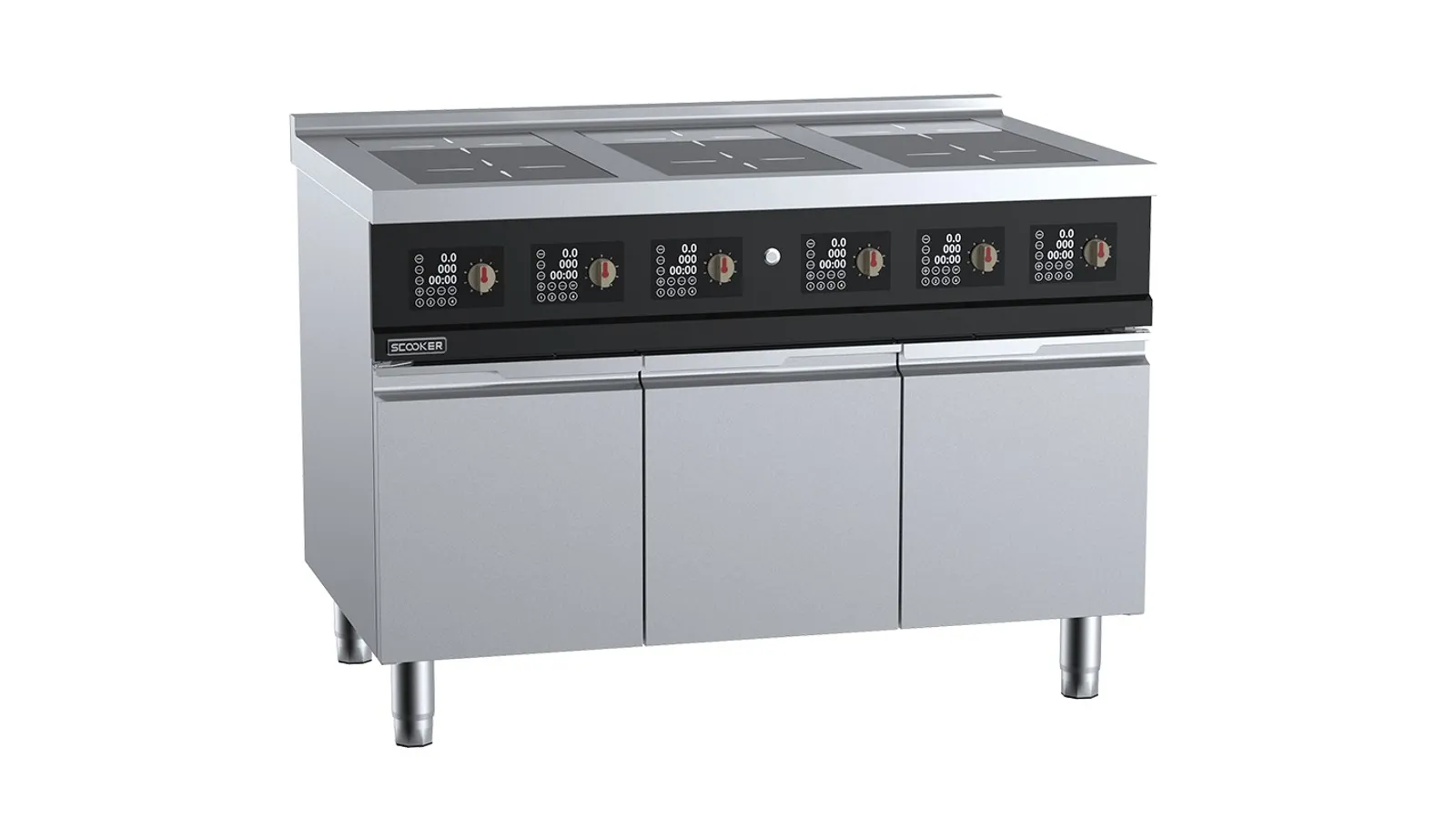 SCooker HLBZ6N-C21 - Induction Full Length Glass Six Zone Boiling Top 21kw