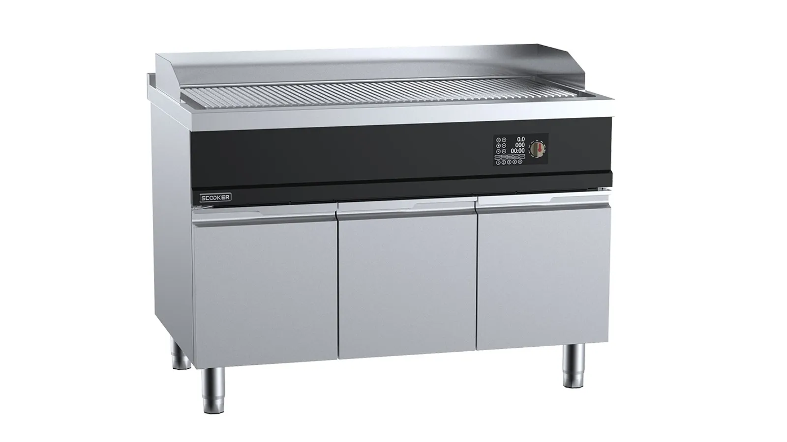 SCooker HLKP12N-C12 - Induction Grooved Griddle Plate 1200mm 12kw