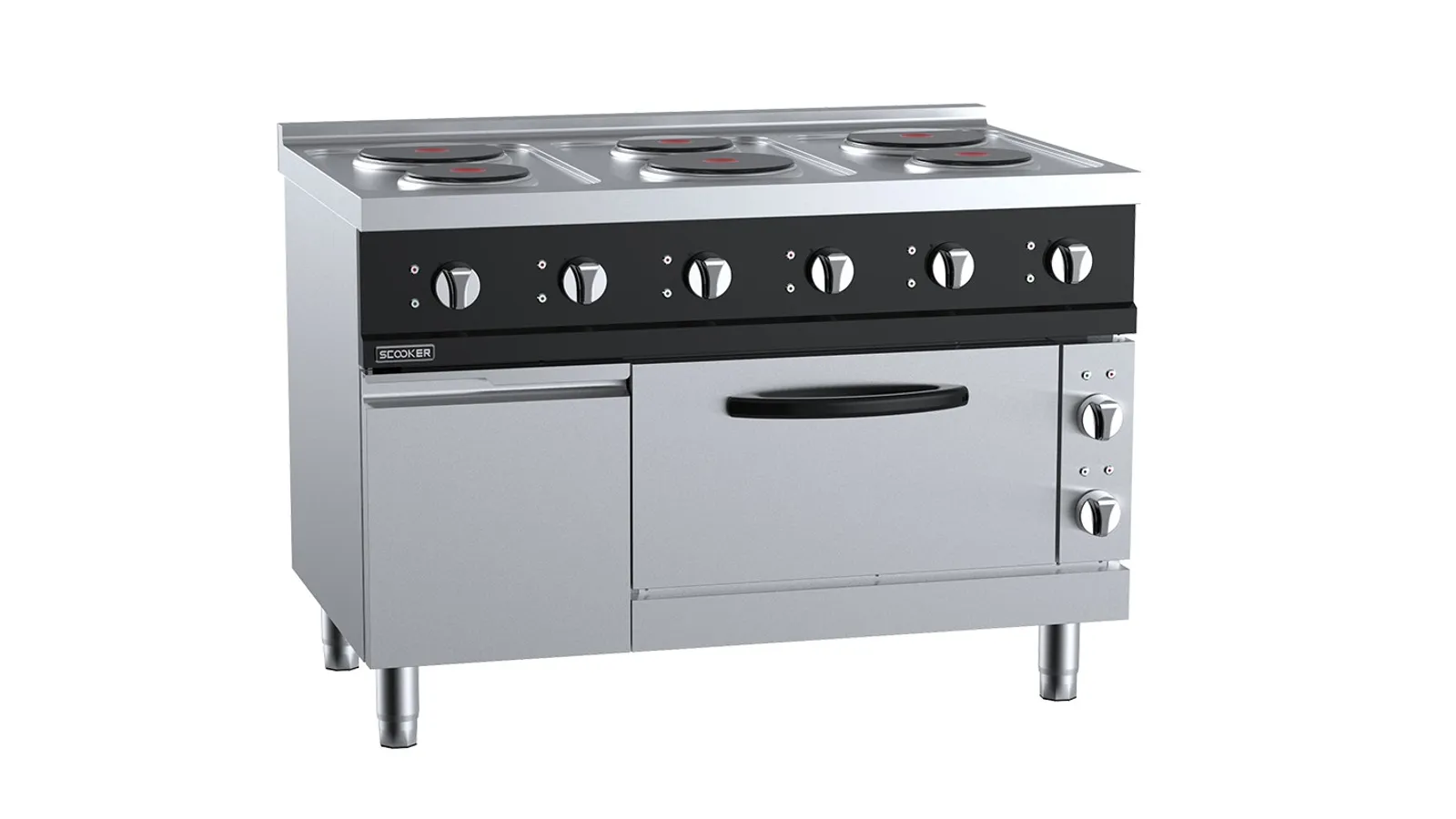 SCooker DLZSJ6N-C18D8 - Electric Solid Plate Six Zone Boiling Top With Oven 18.8kw