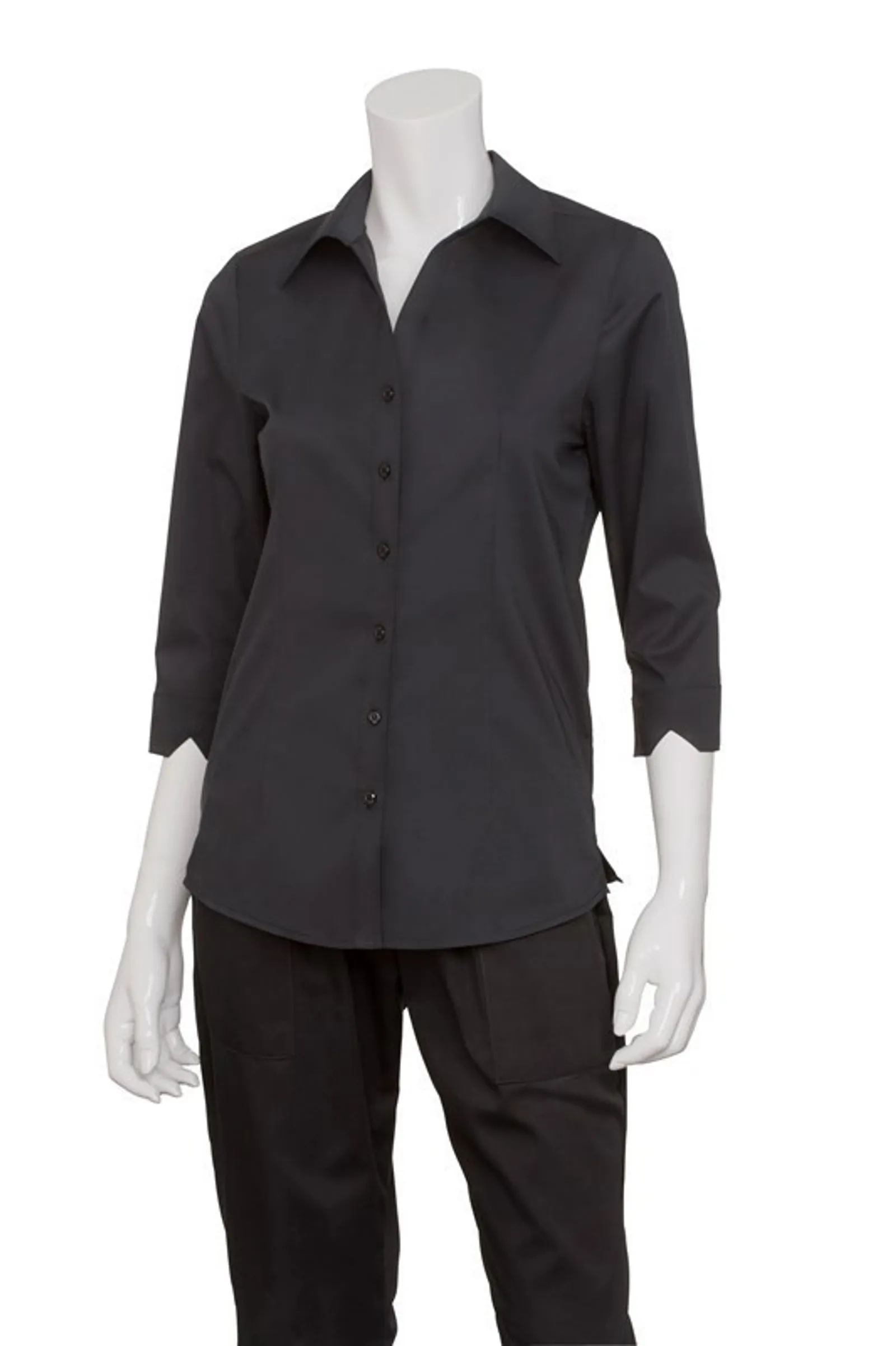 Chef Works WA34-BLK Finesse Women's Black Shirt