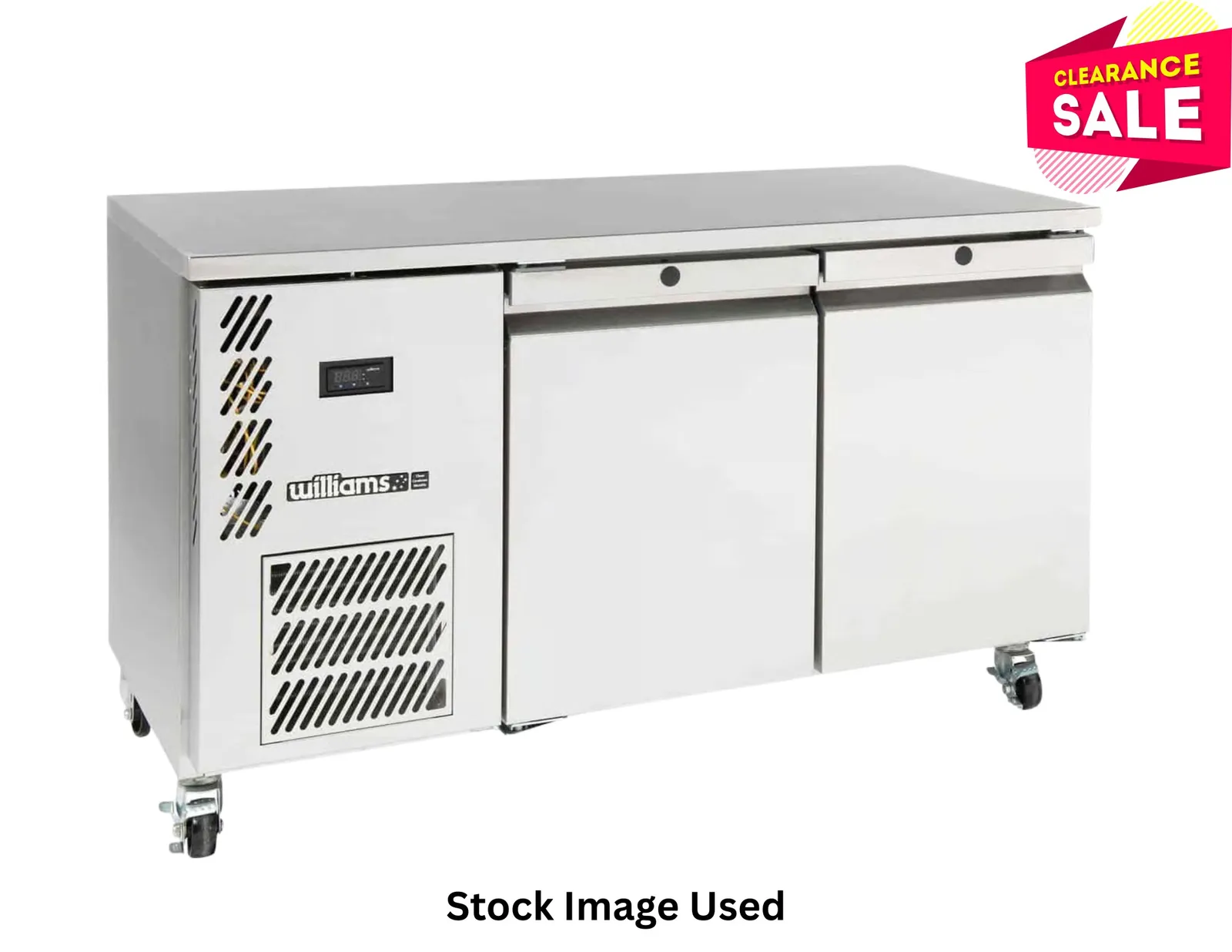 Williams HO2USS-HC Opal Hydrocarbon - 2 Solid Door Underbench Fridge - Aged Stock