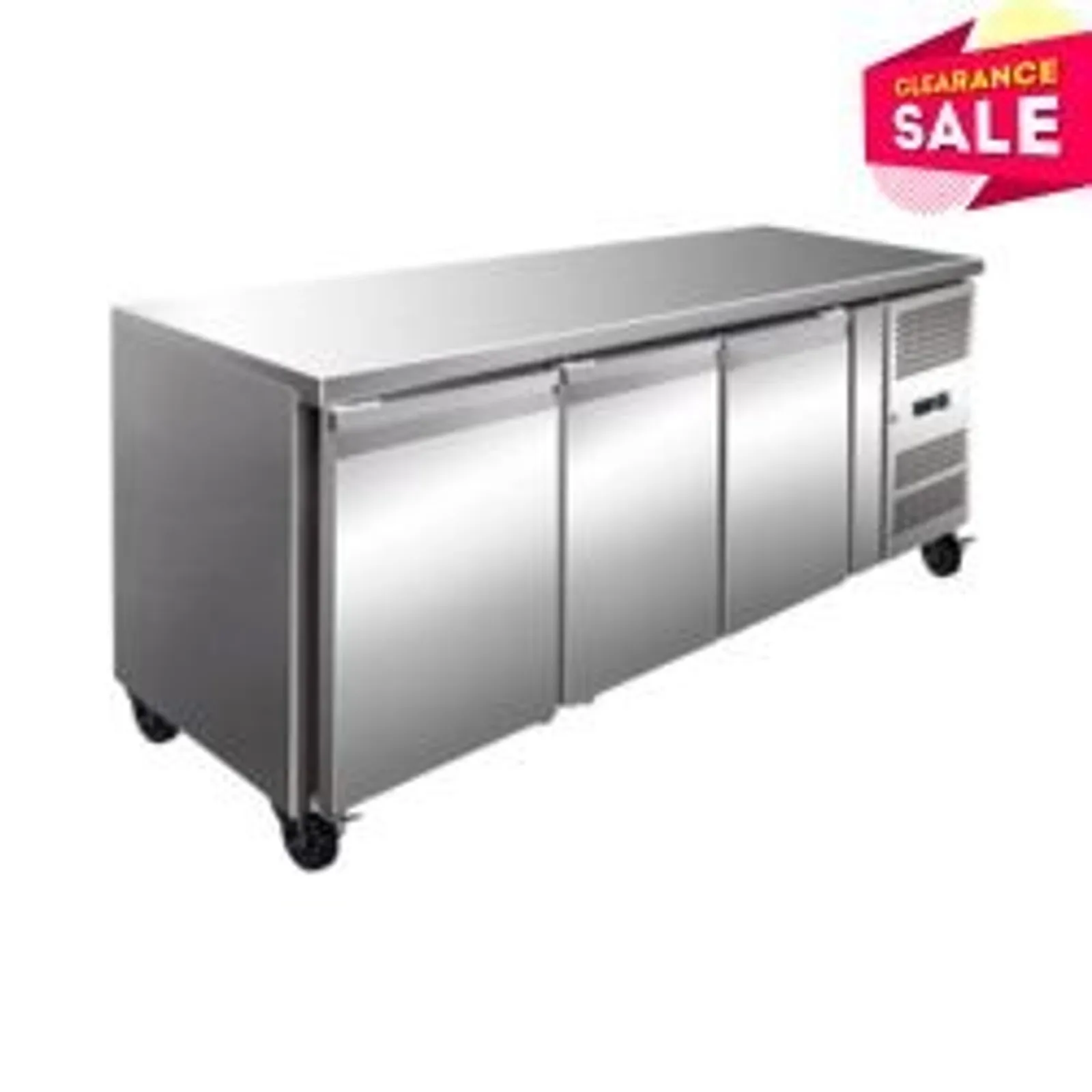 Thermaster GN3100BT - Tropicalised 3 Door Gastronorm Bench Freezer - Clearance