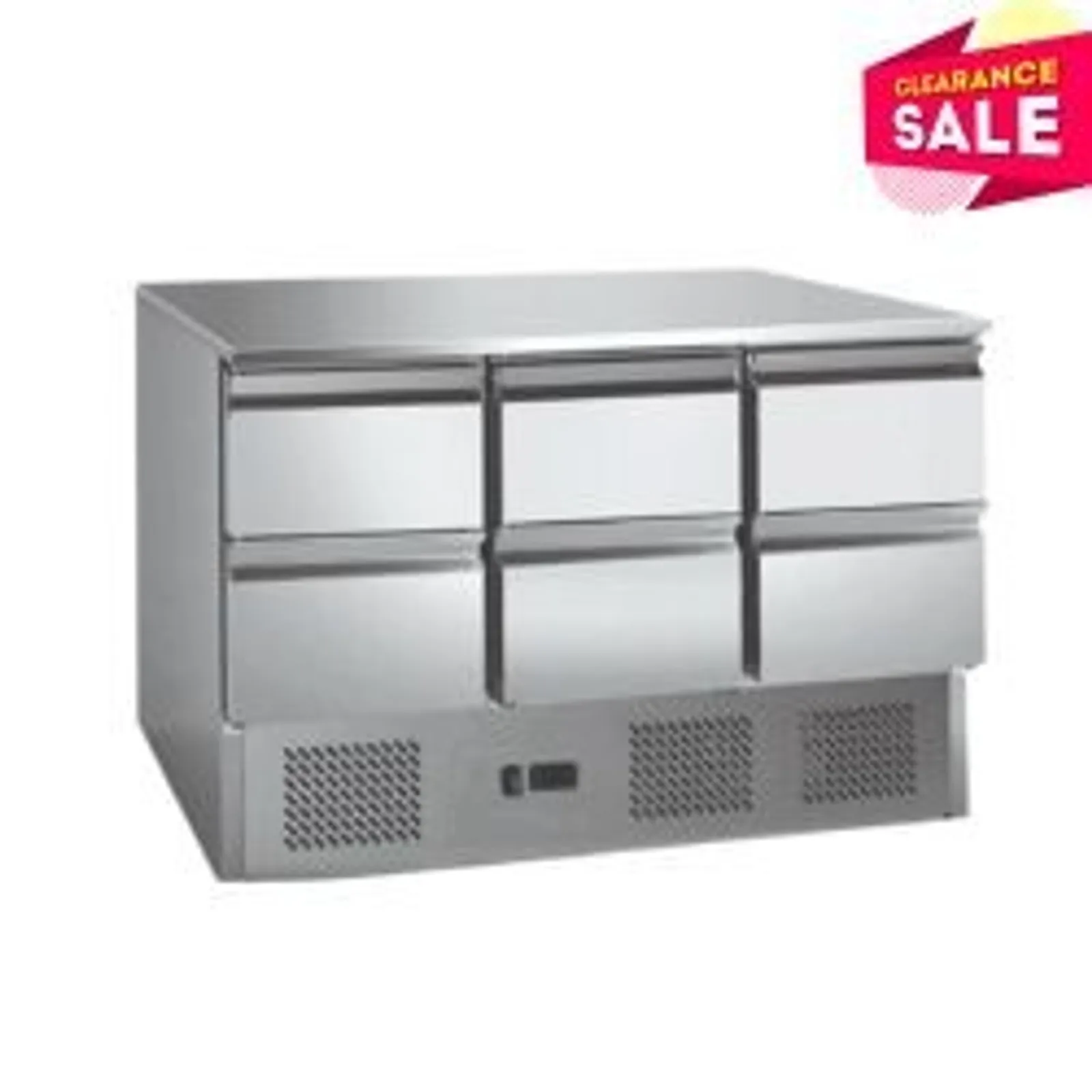 Thermaster GNS1300-6D - 6 drawers S/S Compact Workbench Fridge - Clearance