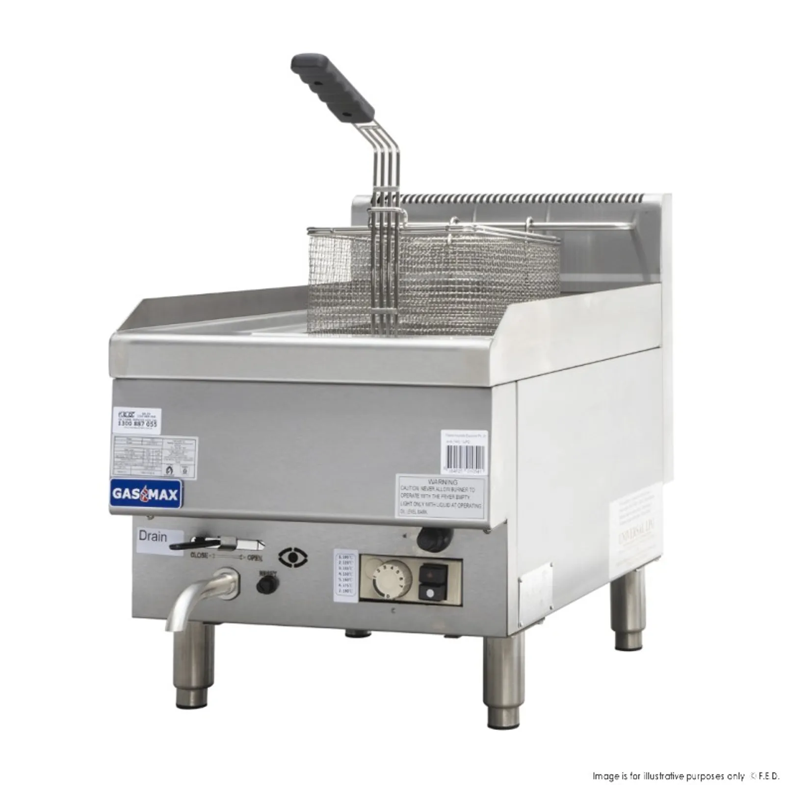 Gasmax JUS-TRC-1 - Countertop 10L Natural Gas Fryer - Clearance