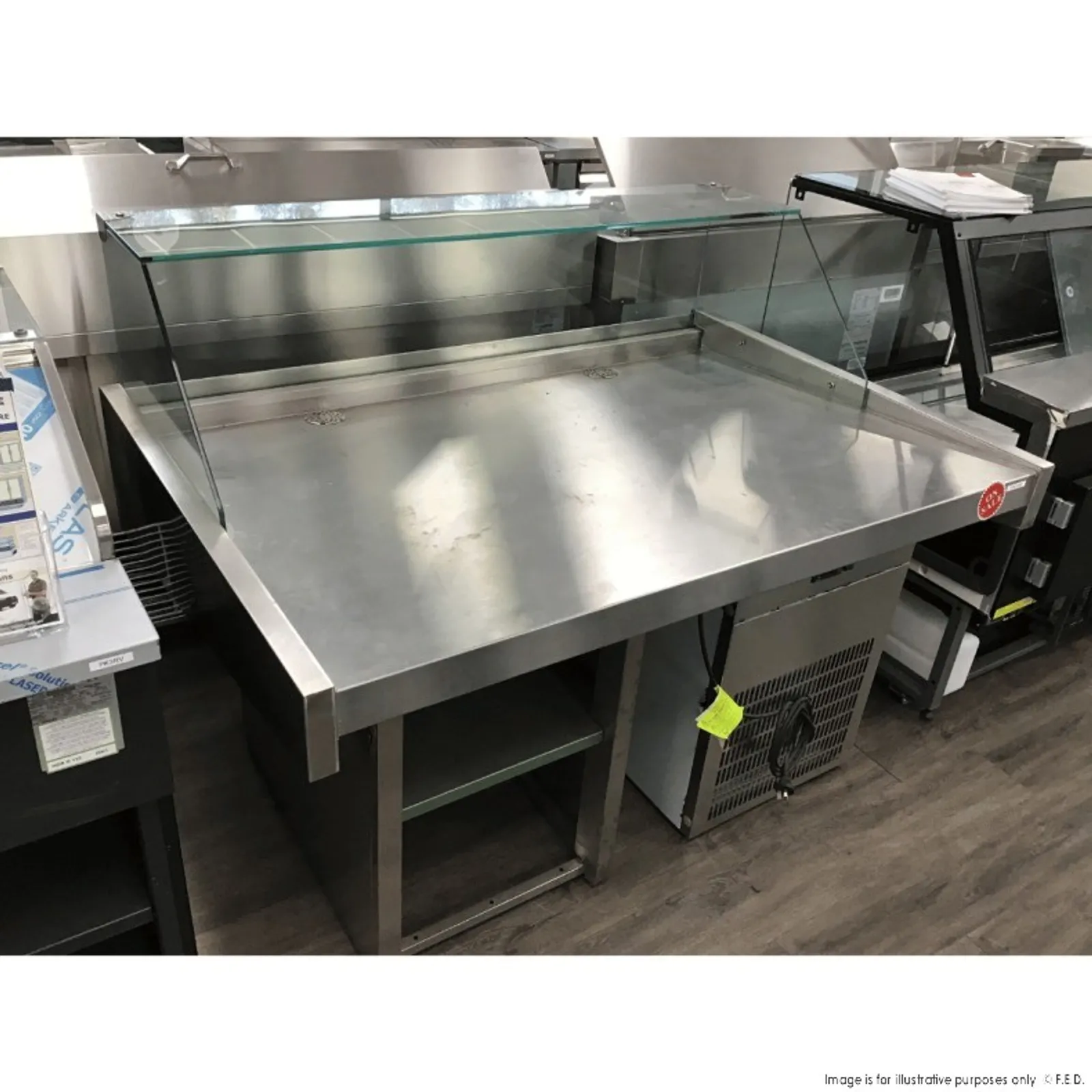 Multiplexable Serve-over FSG1500 - Refrigerated Fish Open Display 1540mm - 2NDs