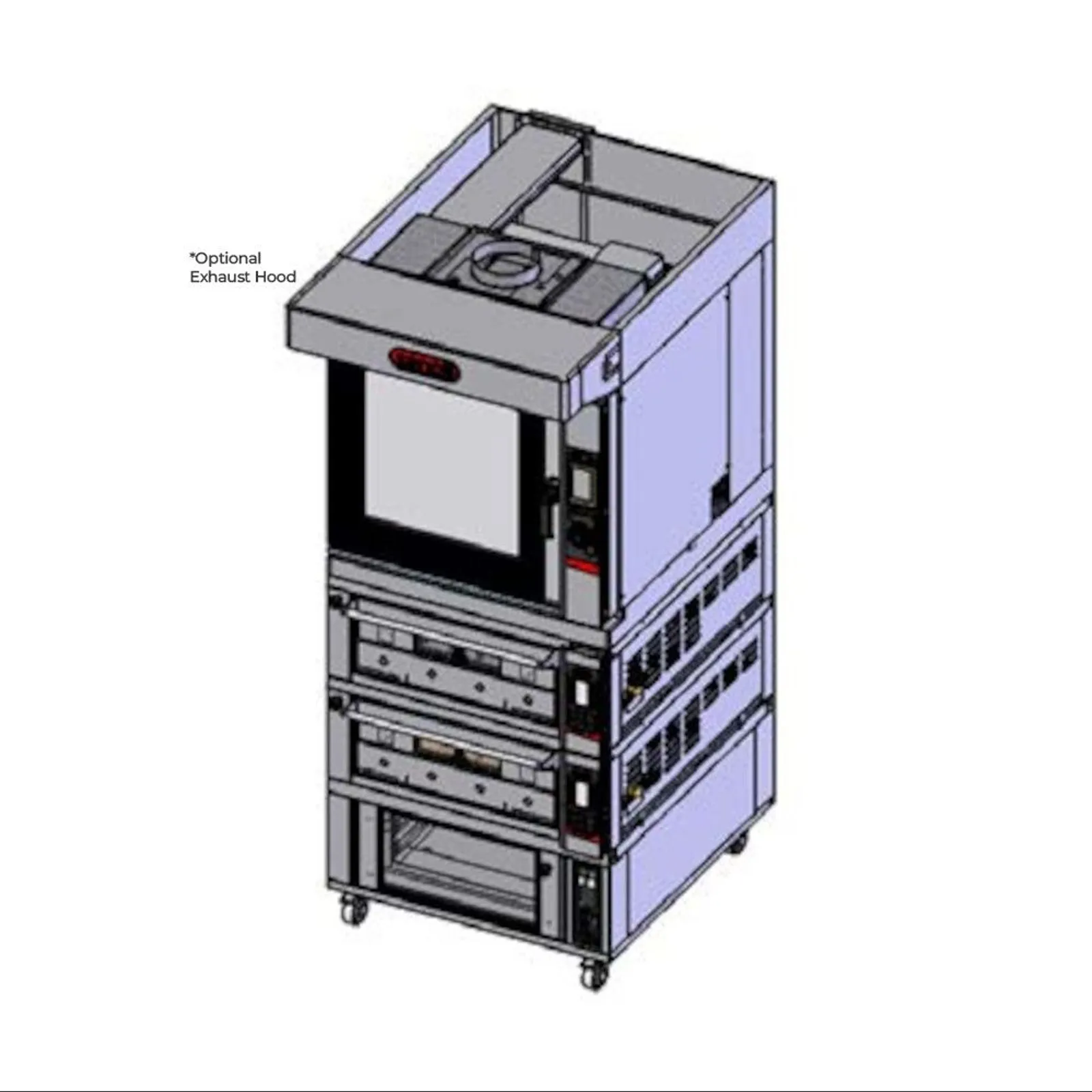 Zanolli TAE62P3 - Combi Teorema Baking Tower - 6-Tray Convection | 2 + 2 Tray Double Deck Oven | 6-Tray Prover