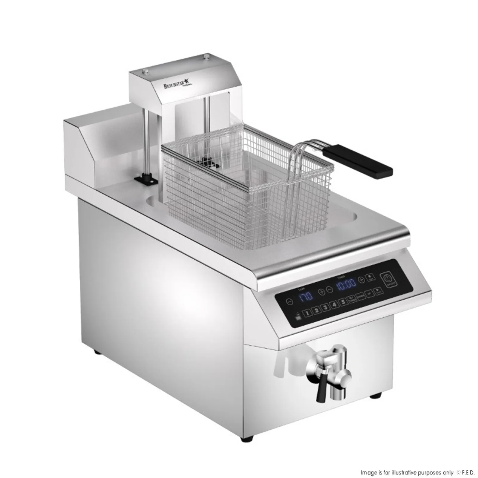 Benchstar IF3500S-AL - Single Tank Auto Lifting Induction Fryer