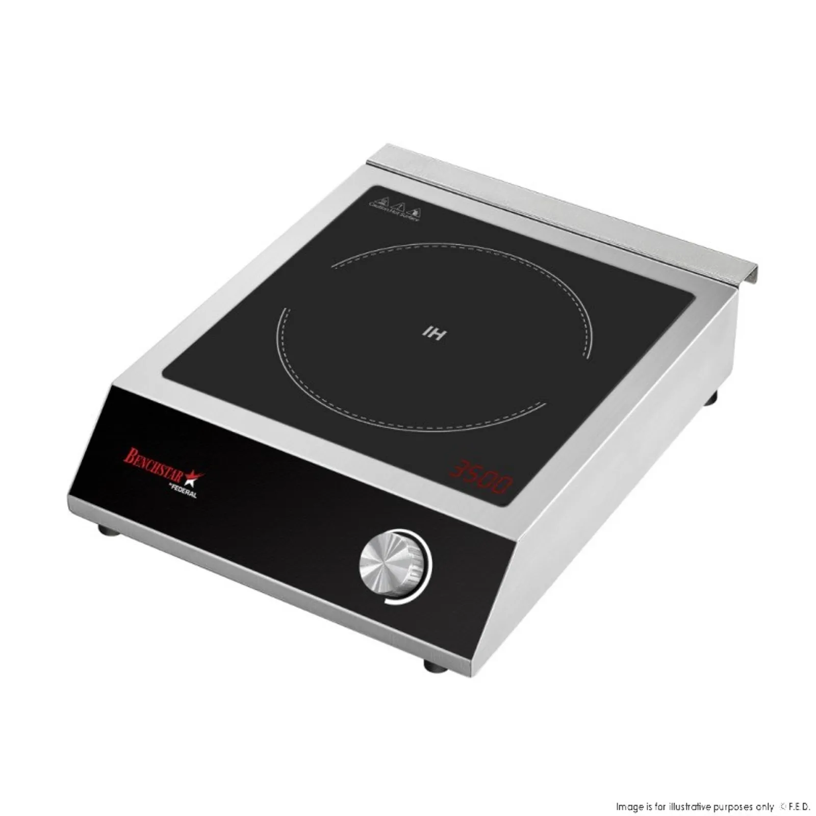 Benchstar EIC350M-1 - Commercial Heat-resistant Ceramic Glass Hob Induction Plate
