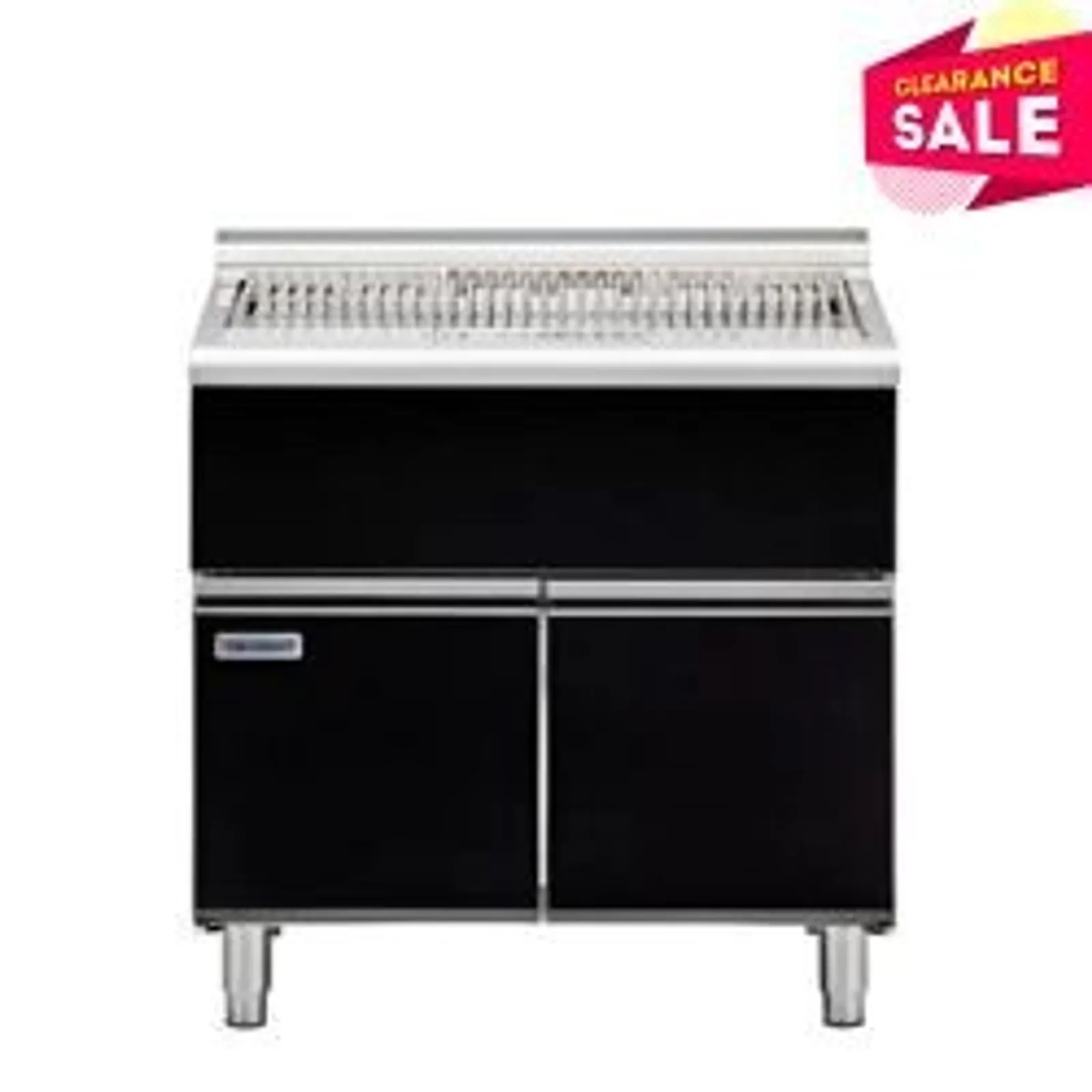 Waldorf Bold SFLB8120-CD - 1200mm Solid Fuel Grill - Low Back Version - Cabinet Base with Doors - Clearance