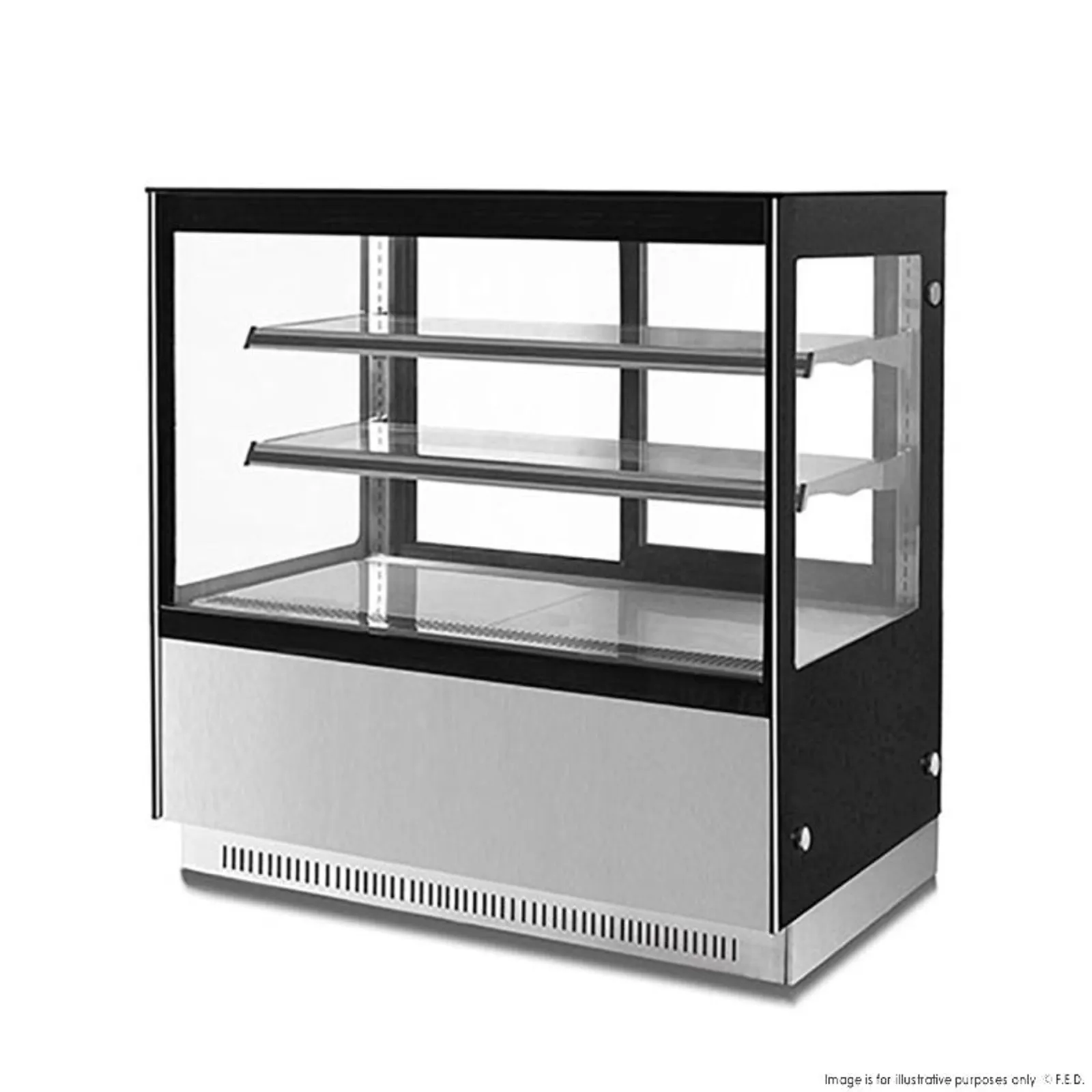 Bonvue GAN-1800RF2 - Modern 2 Shelves Cake or Food Display