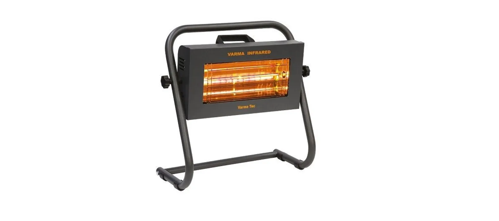 Varmatec V400F2 - Varma Fire 2 Revolving floor model single infrared Heater with Waterproof Design and On/Off Switch Controls