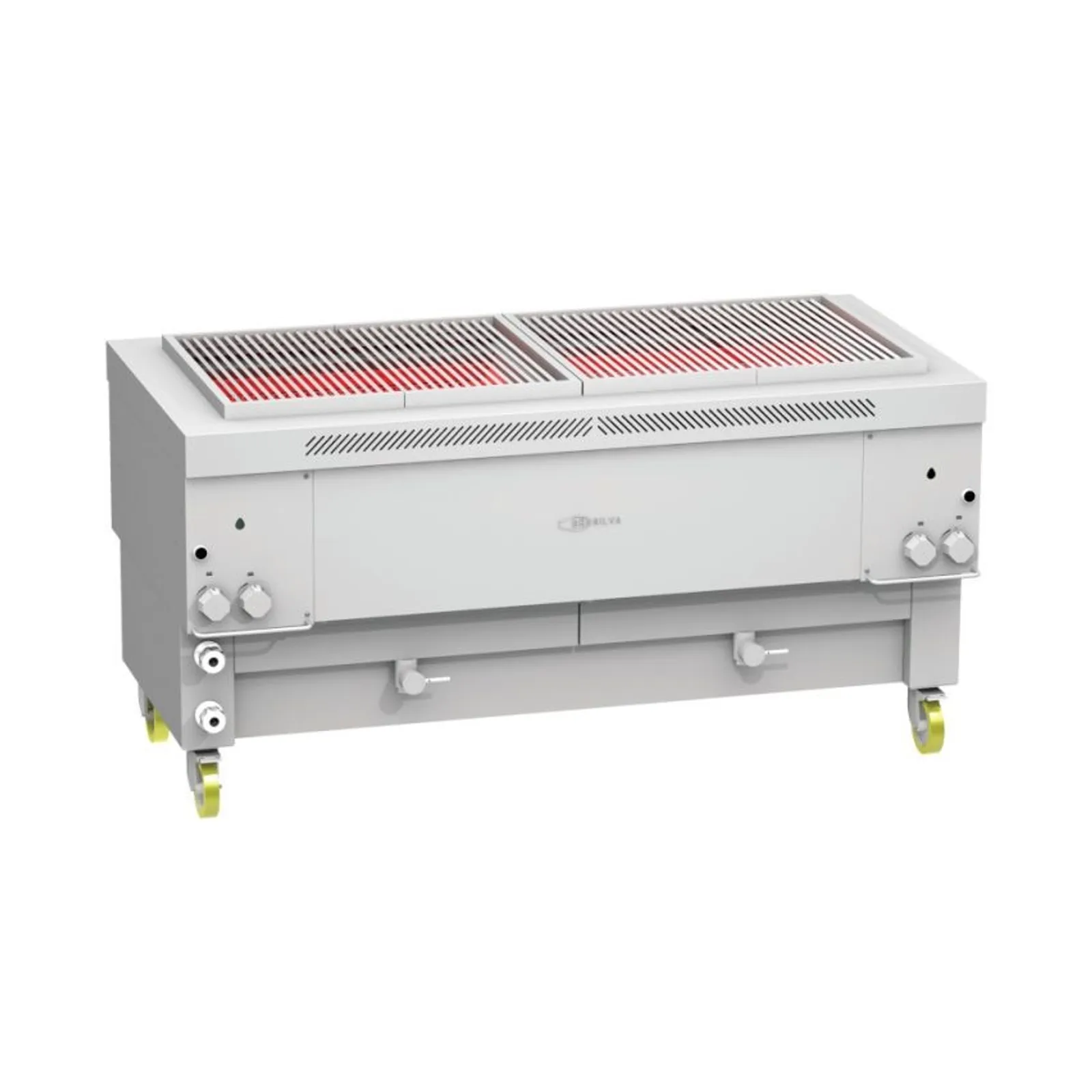 Gresilva GRE.H4.A10-1 - GHPI 4F/1700 Direct Heat Mega Gas Grill with Auto-Feed Waterbath - Grill area 1496mm x 607mm
